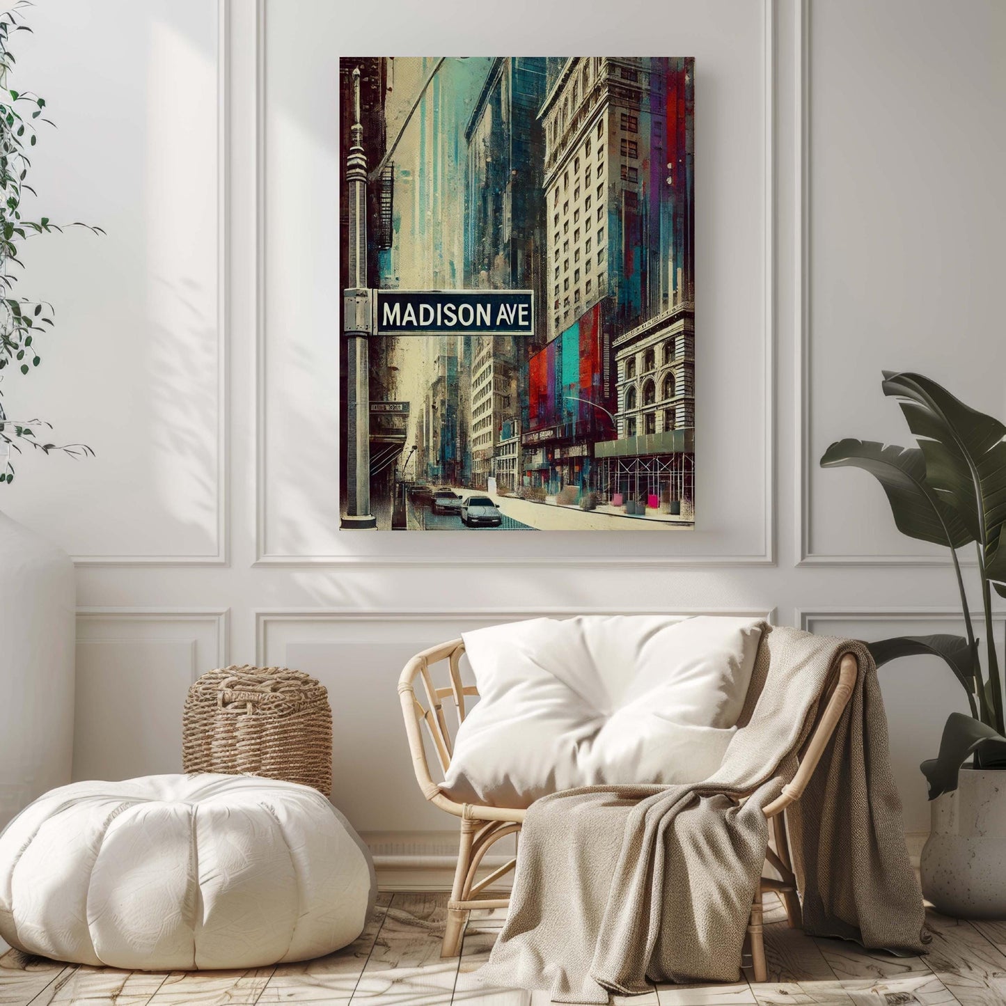 Madison Ave Print Manhattan Wall Art, NYC Poster, New York Travel Gift, Modern Cityscape Decor, Housewarming Present, Manhattan Art Print