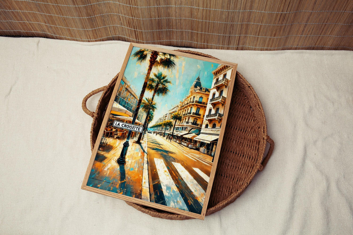 Cannes La Croisette Wall Art Print, French Travel Poster, France Gift, Housewarming Decor, Coastal Home Artwork