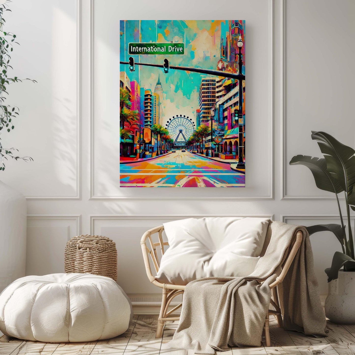 International Drive Wall Art Print, Orlando Florida Travel Poster, Housewarming Gift, Florida Art Decor, International Drive Travel Print