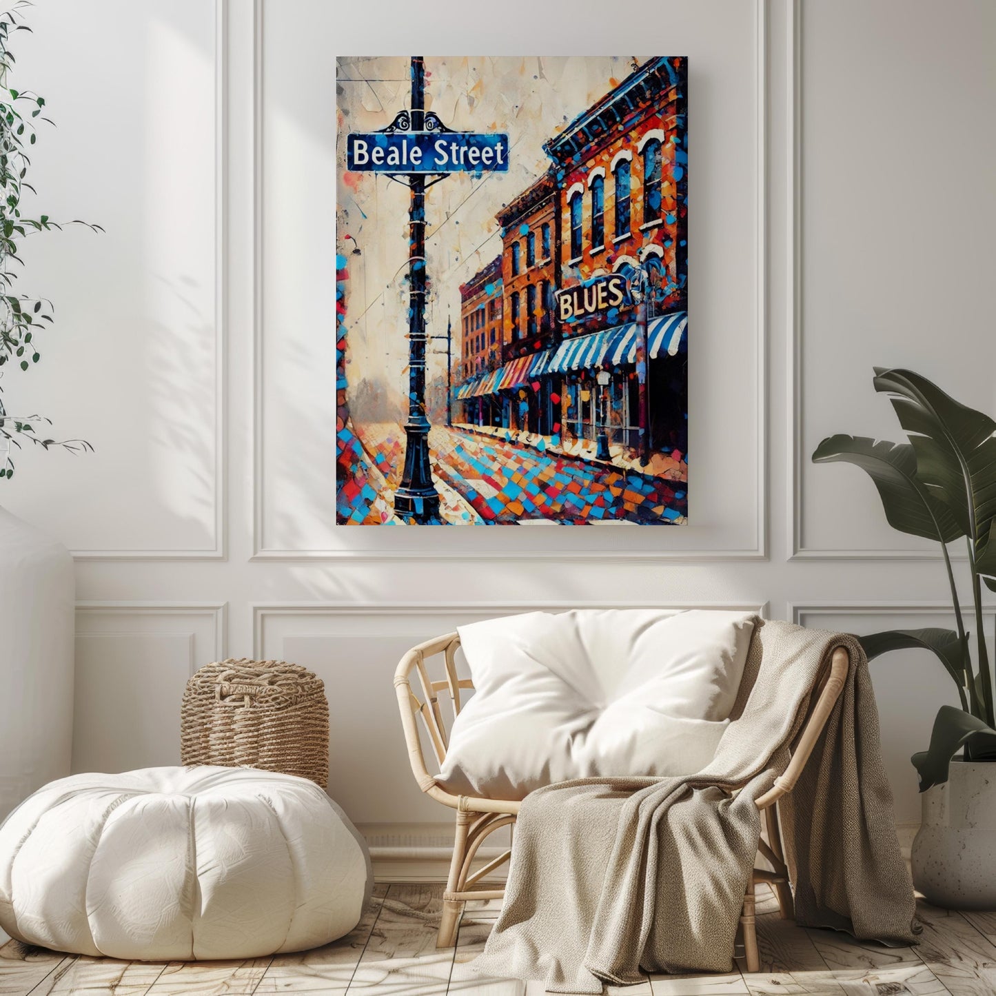 Memphis Beale Street Wall Art Print, Travel Poster, Memphis Gift & Tennessee Home Decor, USA Art, Housewarming Present