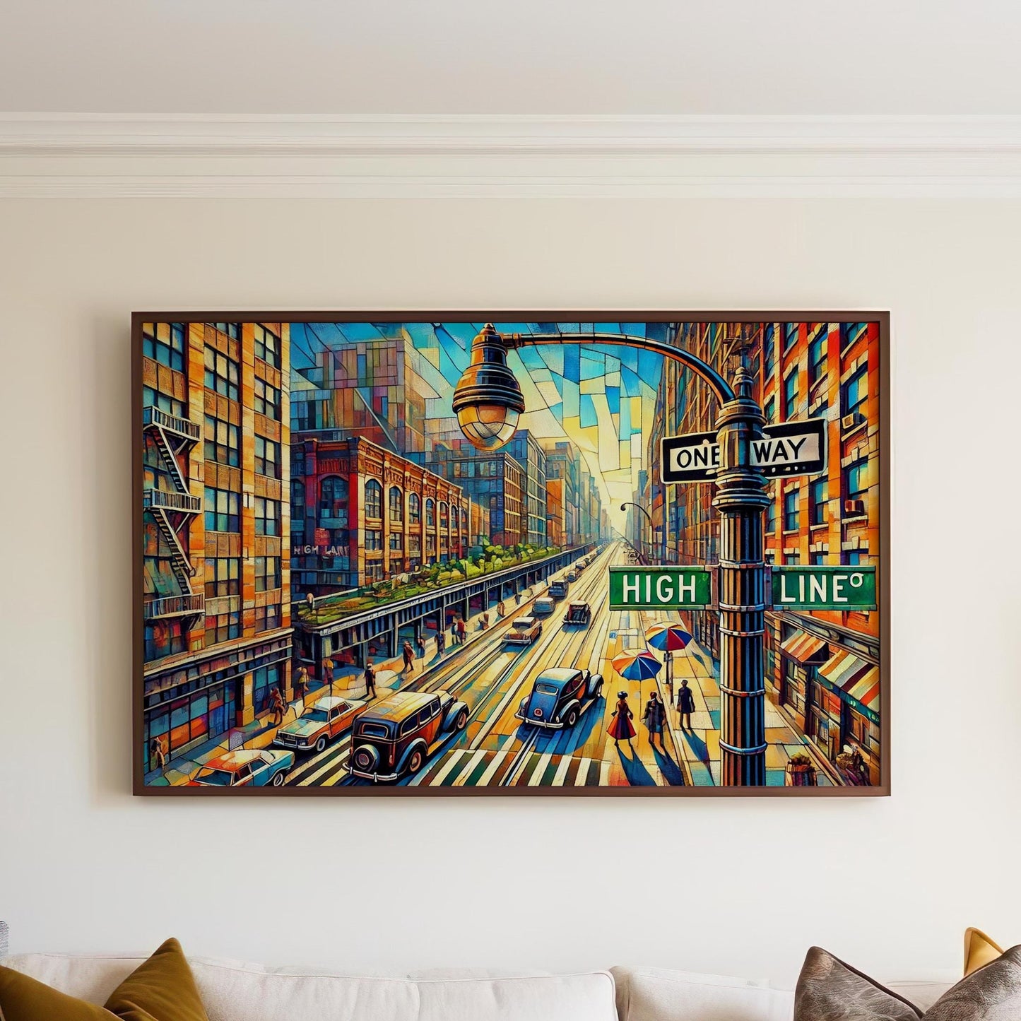 The High Line Wall Art Print - NYC Travel Poster, New York City Decor, USA Gift, Housewarming & Home Office Decoration