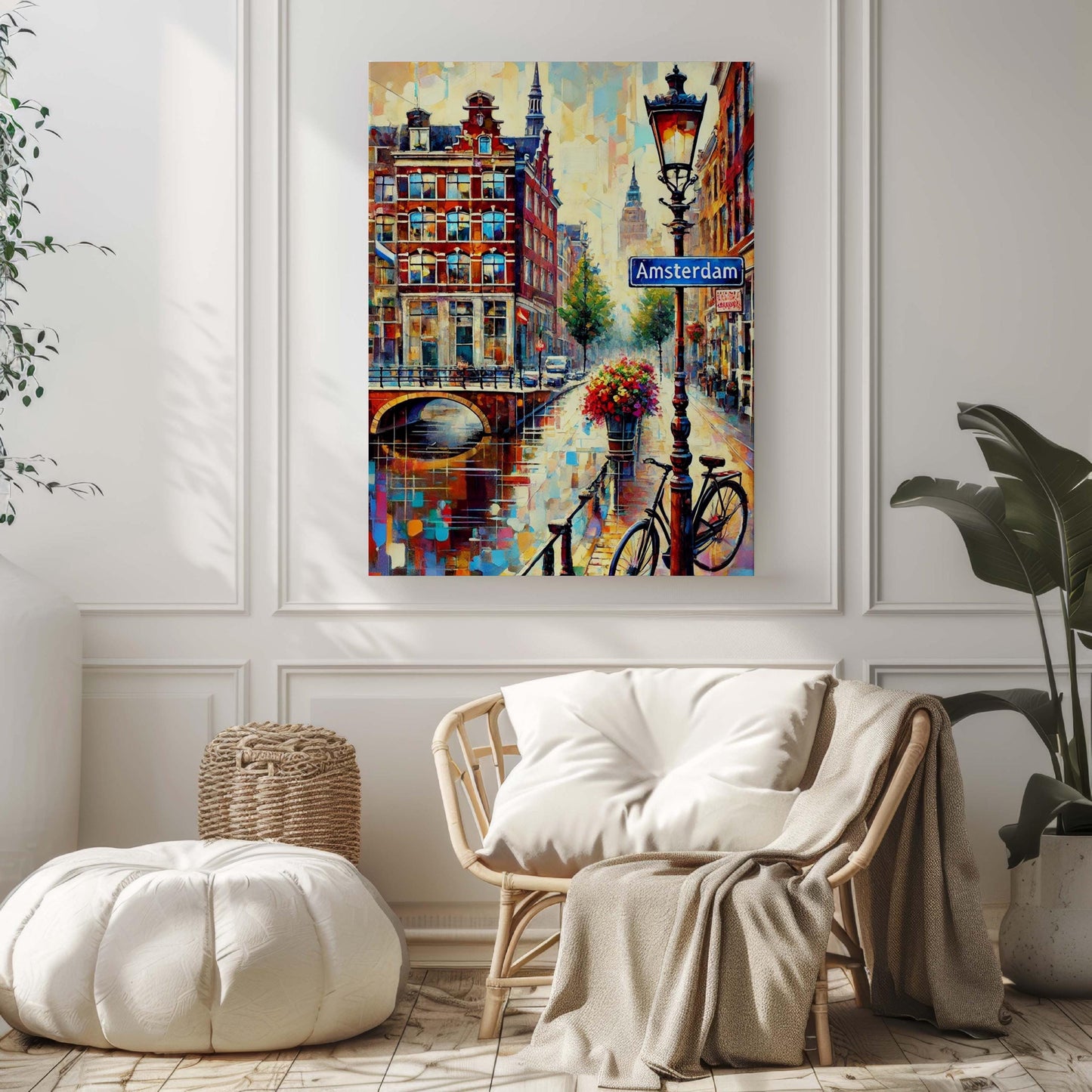 Amsterdam Art Print: Travel Poster Wall Art, Europe Artwork, Housewarming Gift, Amsterdam & England Decor, Wales Travel Illustration