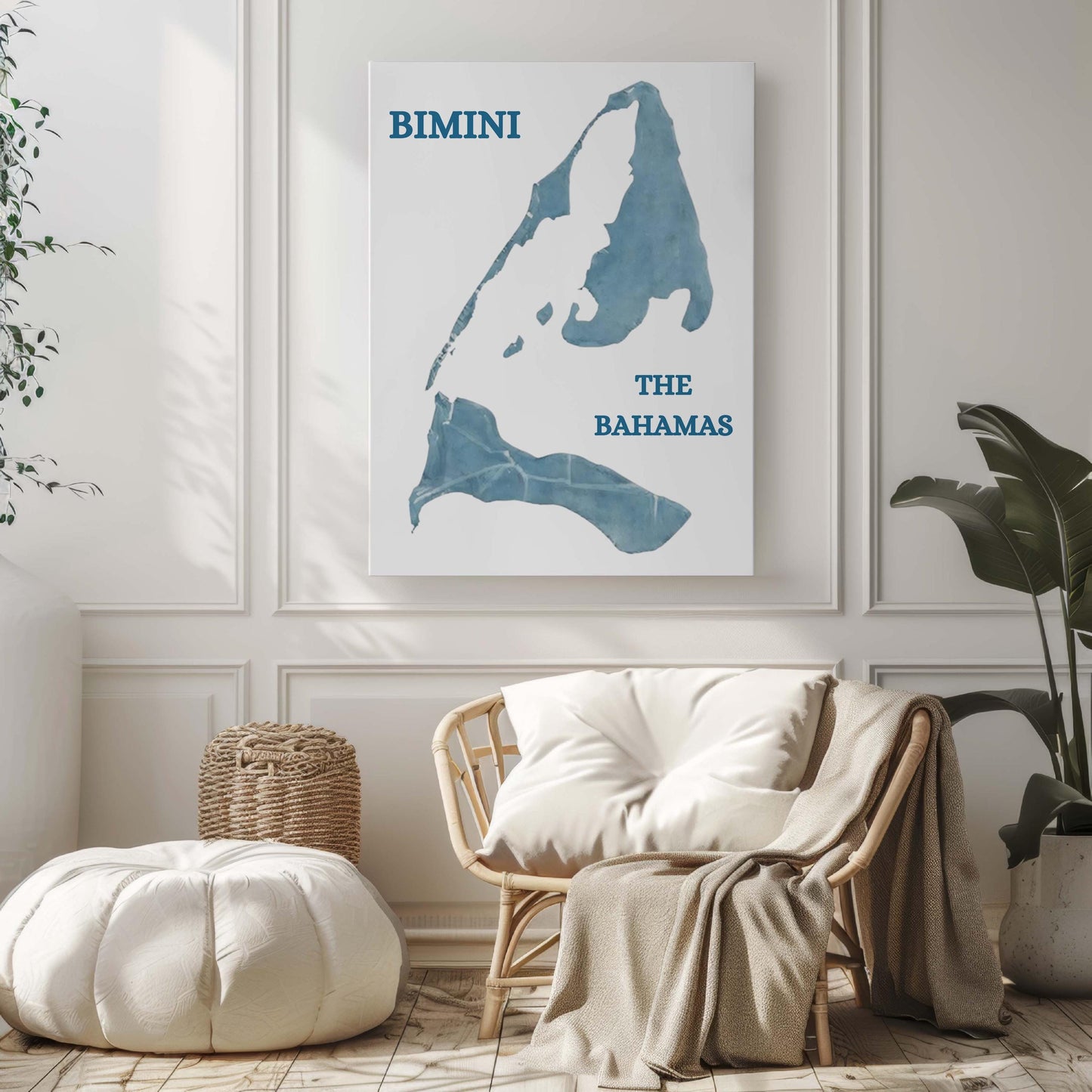 Bimini Print Bahamas Wall Art, Tropical Travel Decor, Vacation Artwork, Housewarming & College Gift, Coastal Home Decoration