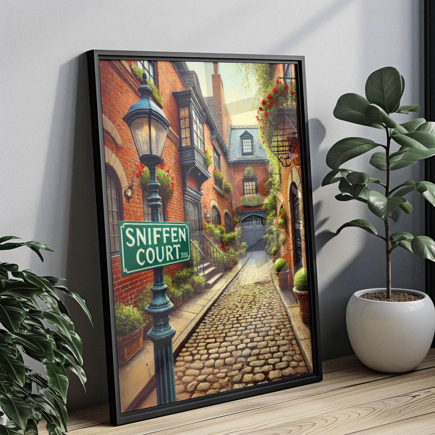 Sniffen Court Wall Art Print - New York City Travel Poster, Murray Hill Home Decor, Unique Housewarming Gift, NY Travel Wall Decor