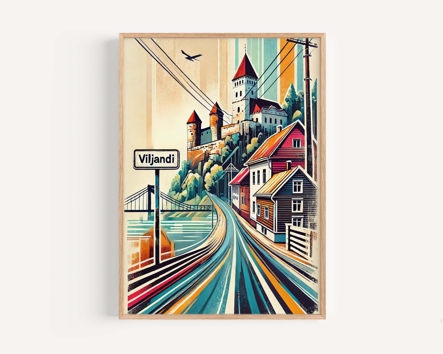 Viljandi Art Print – Estonia City Wall Art, Travel Poster, European Home Decor, Housewarming Gift, Viljandi Travel Print, Estonia Art Decor