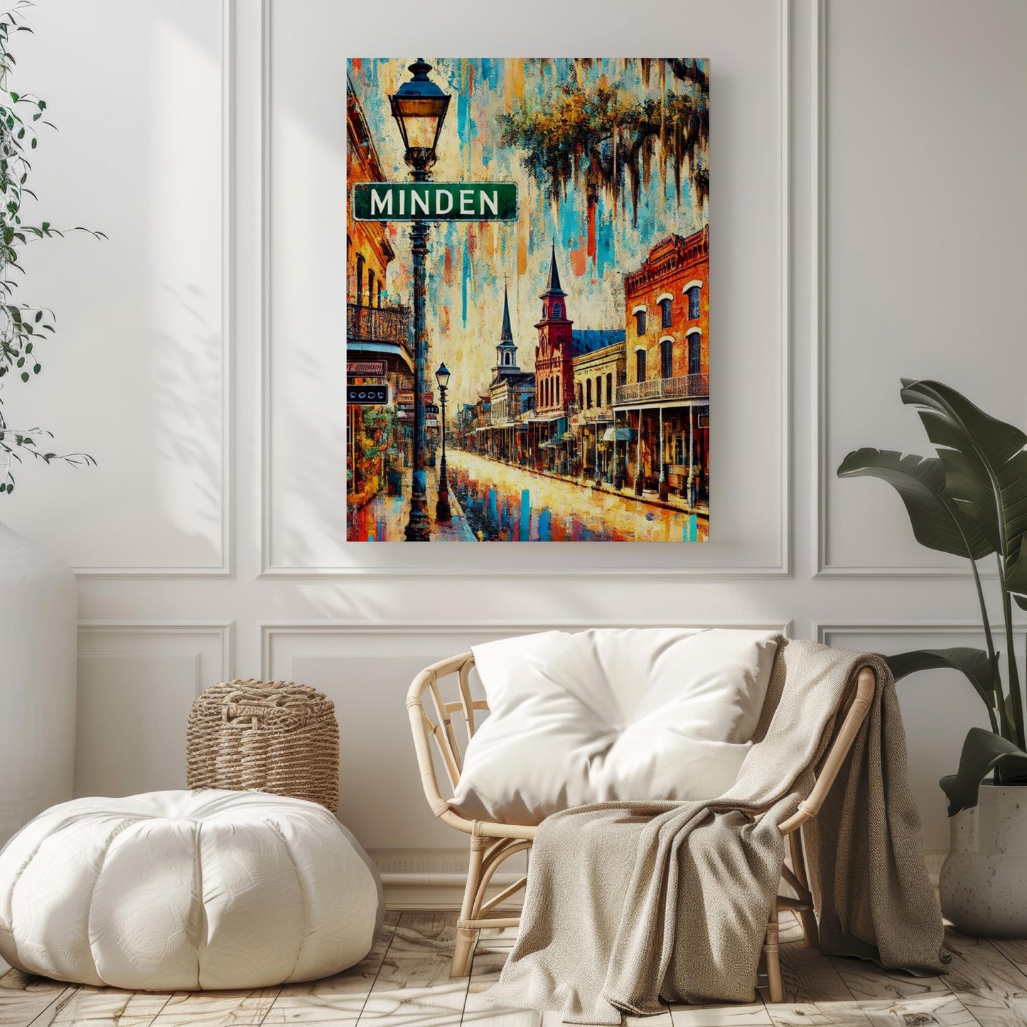 Minden Wall Art Print – Louisiana Travel Poster, American Decor, Housewarming Gift, Unique Minden Louisiana Printable Map