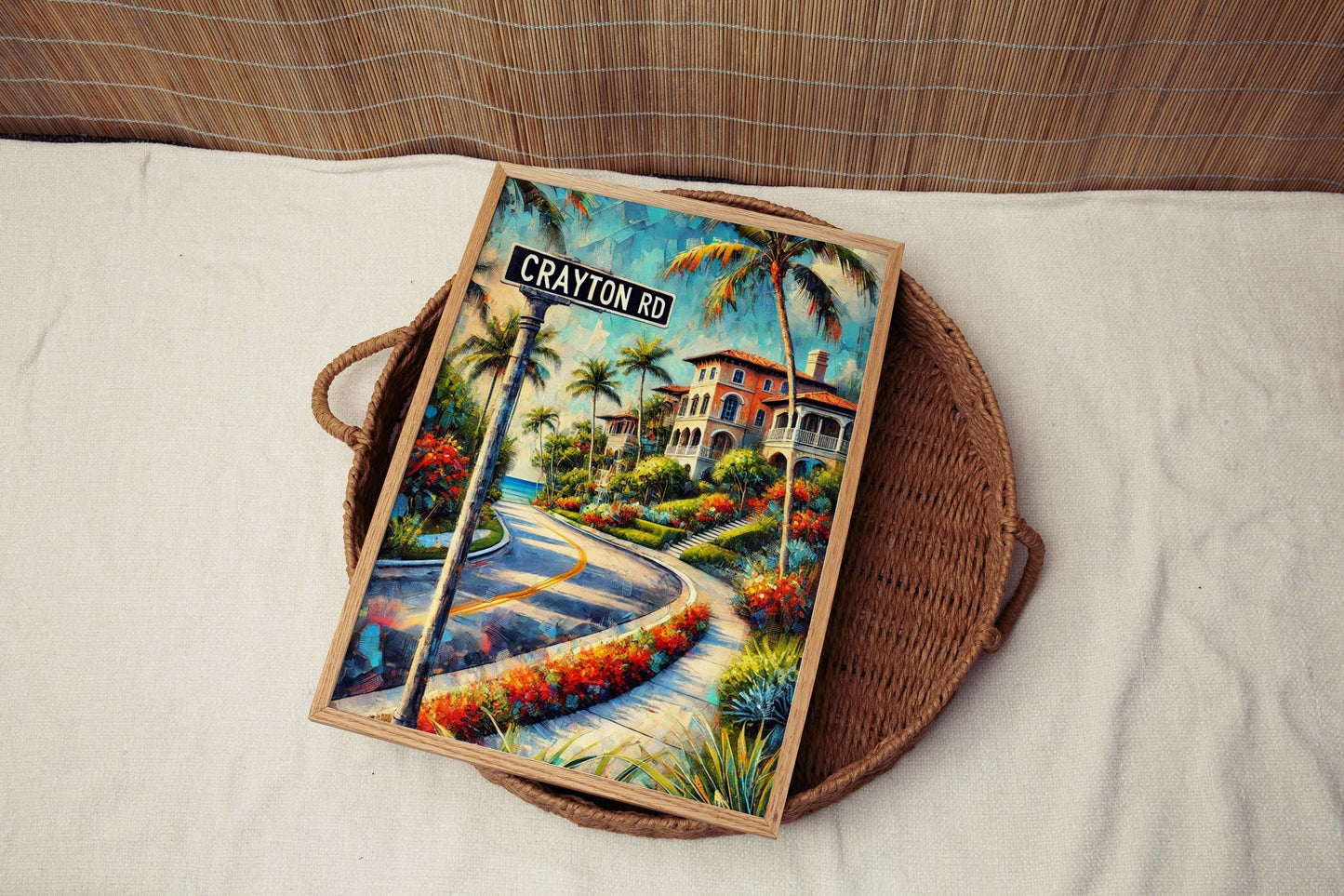 Crayton Road Print - Naples Florida Wall Art, Travel Poster, Coastal Decor, Housewarming & Florida Gift, FL Artwork for Home