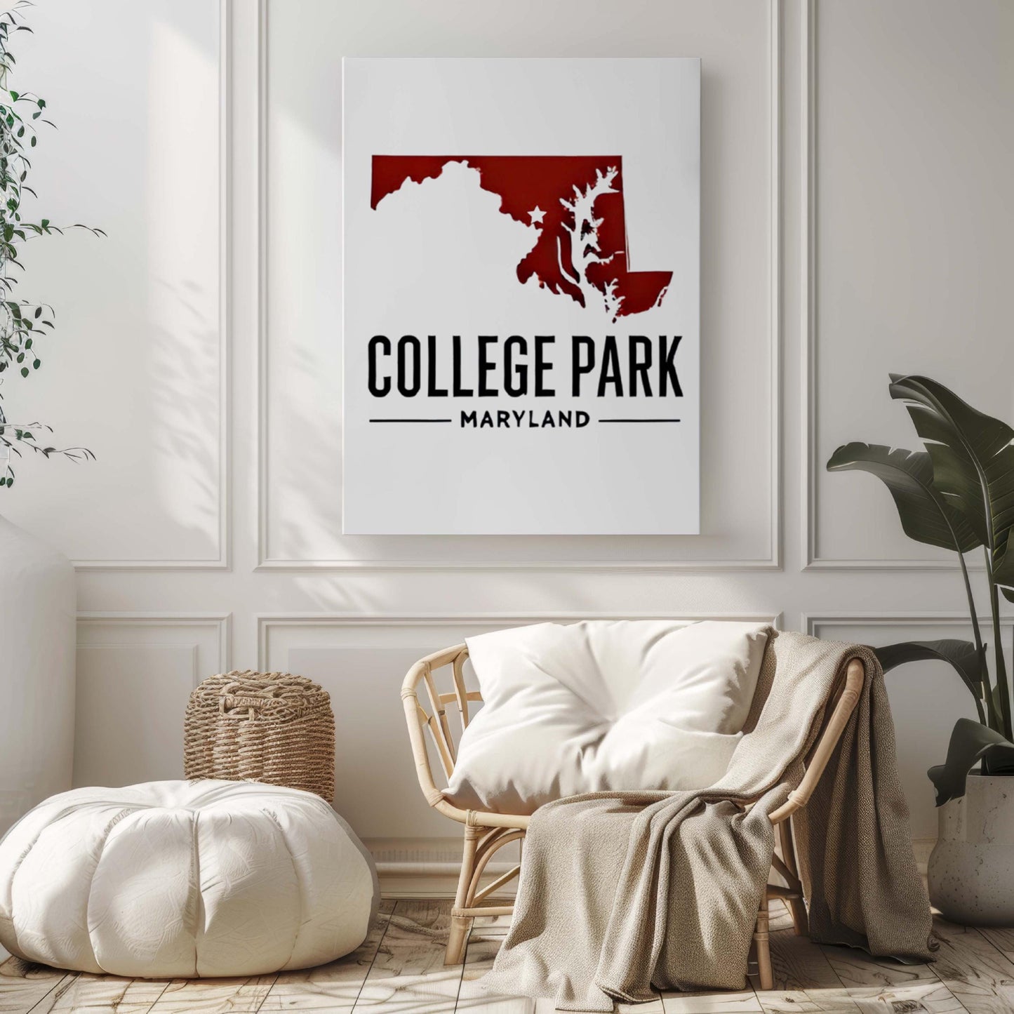 College Park Print Maryland Wall Art Travel Decor College Gift Housewarming Poster College Park Artwork