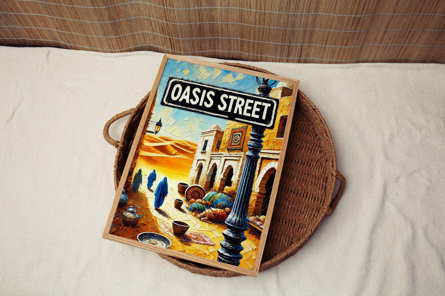 Oasis Street Wall Art, Nouakchott Print, Mauritania Art, “City” Gift, Travel Souvenir, Travel Poster, “State” Art, PERSONALIZED GIFT