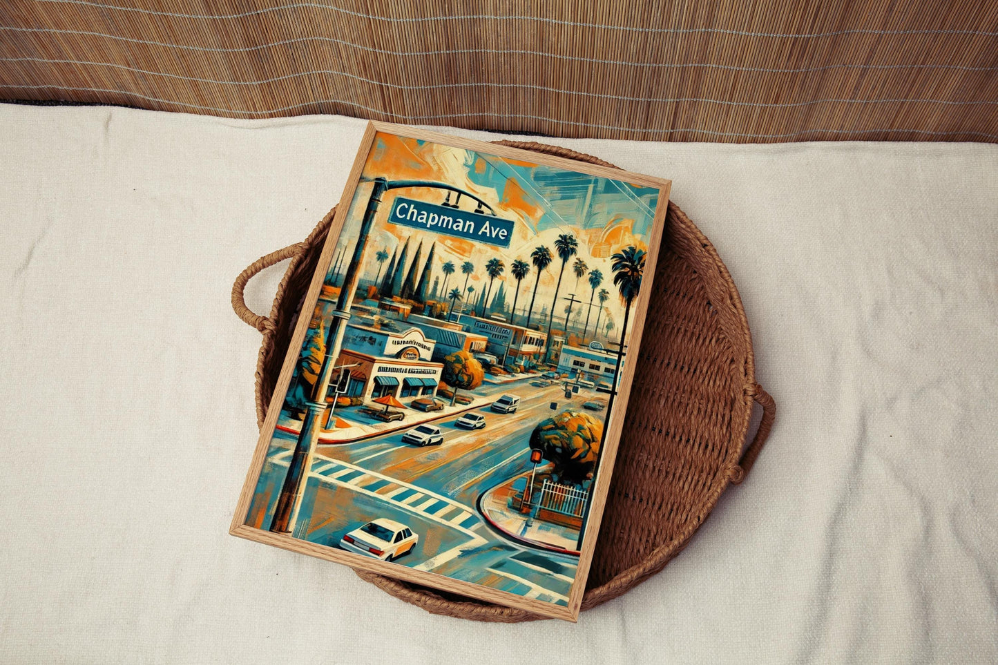 Orange County Chapman Ave Wall Art, California Travel Print & Poster, Orange County Gift, Housewarming Decor, Cali Souvenir, Modern Home Art