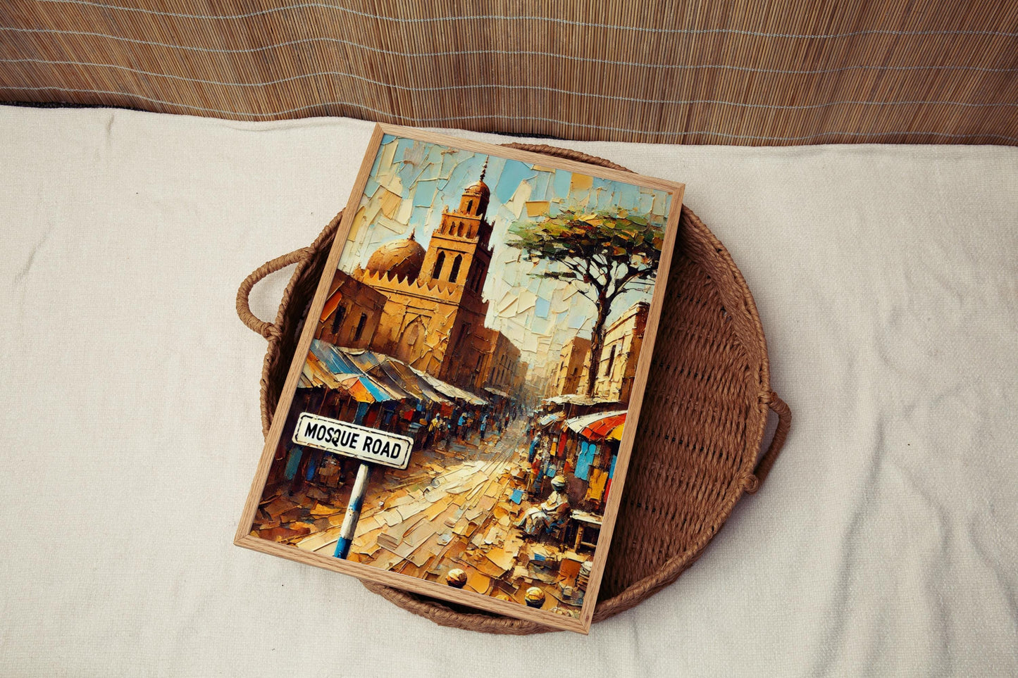 Mosque Road Wall Art Mali Travel Poster, Bamako Street Scene, African Decor, Travel Souvenir, Fine Art Print, Personalized Gift