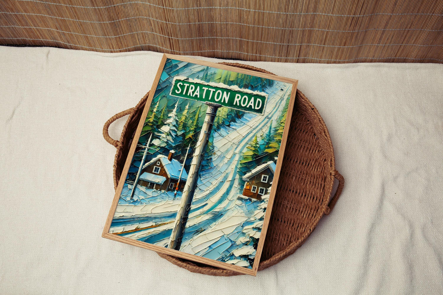 Stratton Road Wall Art, Rutland Print, Vermont Art, “City” Gift, Travel Souvenir, Travel Poster, “State” Art, PERSONALIZED GIFT