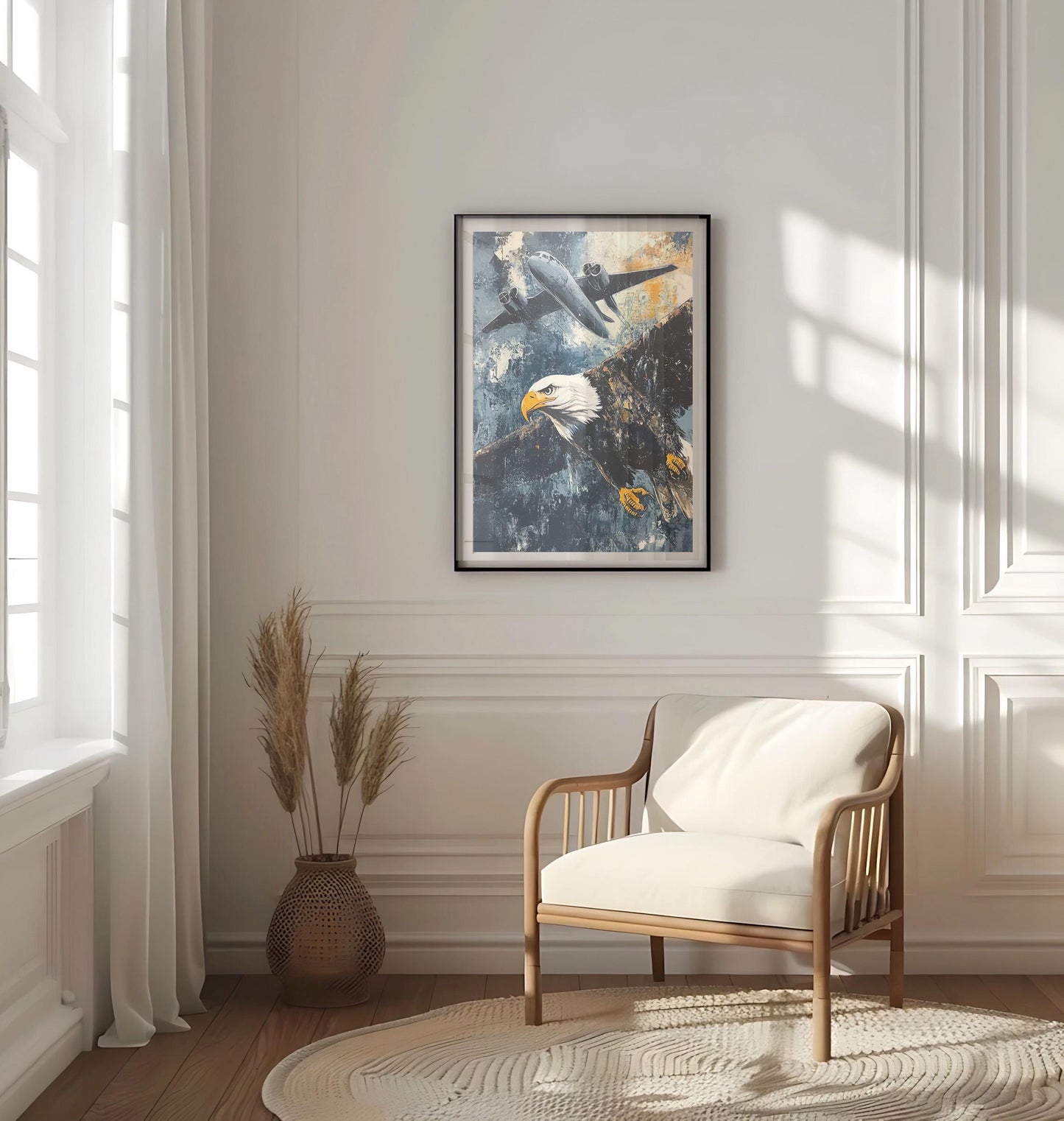American Eagle Art | Abstract USA Wall Art Patriotic Poster United States Independence Home Decor