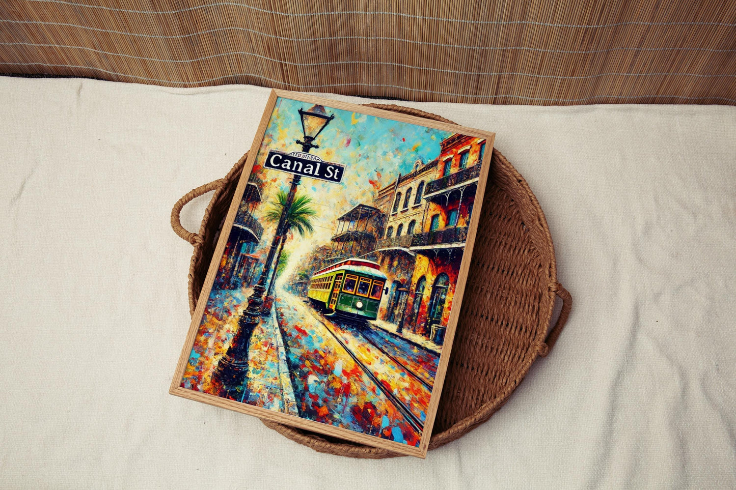 New Orleans Canal St Wall Art, Louisiana Travel Print & Poster, New Orleans Gift, Housewarming Decor, Louisiana Artwork,