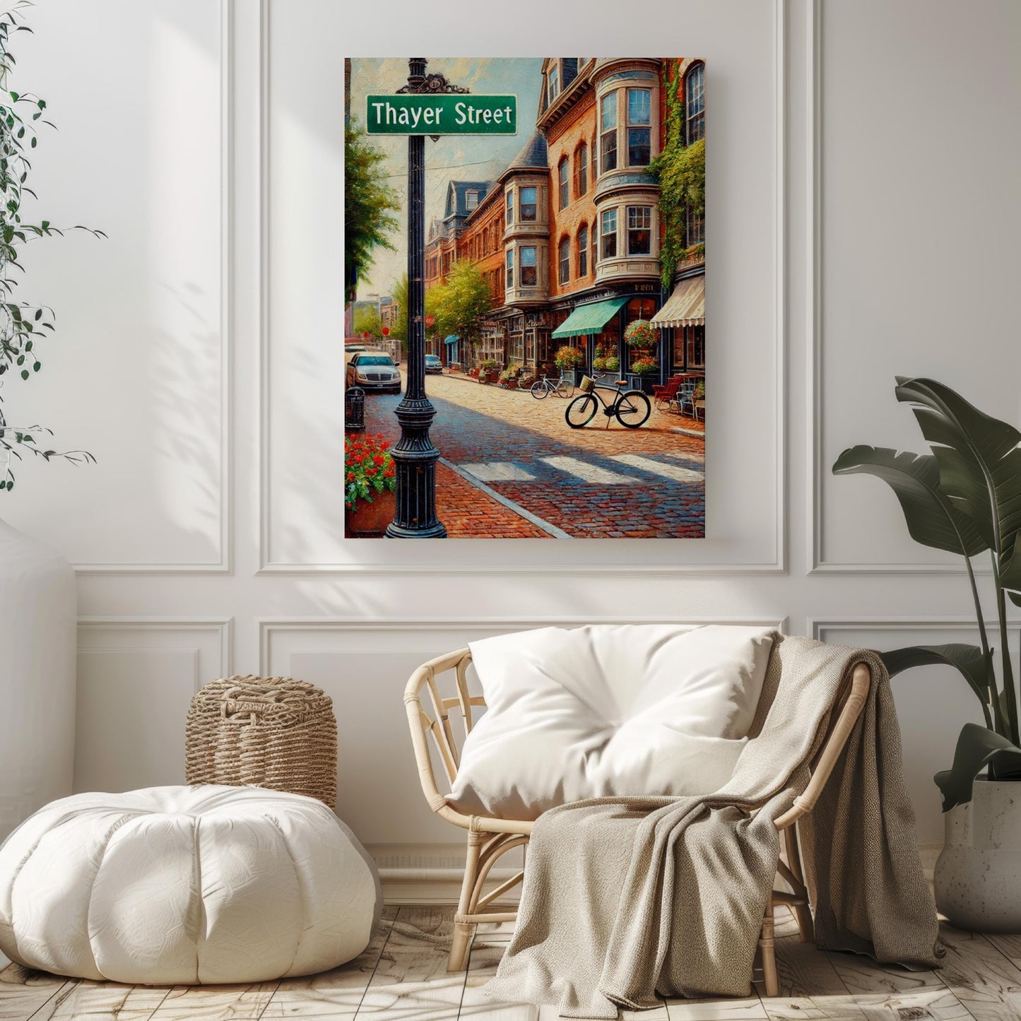 Thayer St Wall Art Providence Print, Rhode Island Travel Poster, Housewarming Gift, Thayer Street Map, Providence City Art Decor