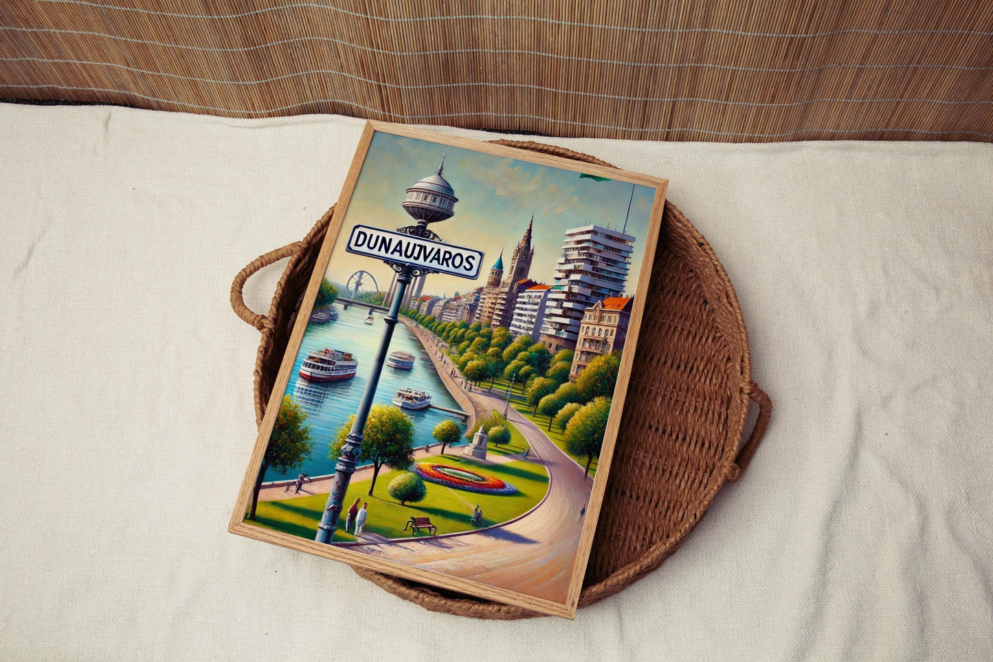Dunaujvaros Art Print - Hungary City Wall Art, Travel Poster, Dunaujvaros Home Decor, Housewarming Gift, Hungarian Travel Artwork
