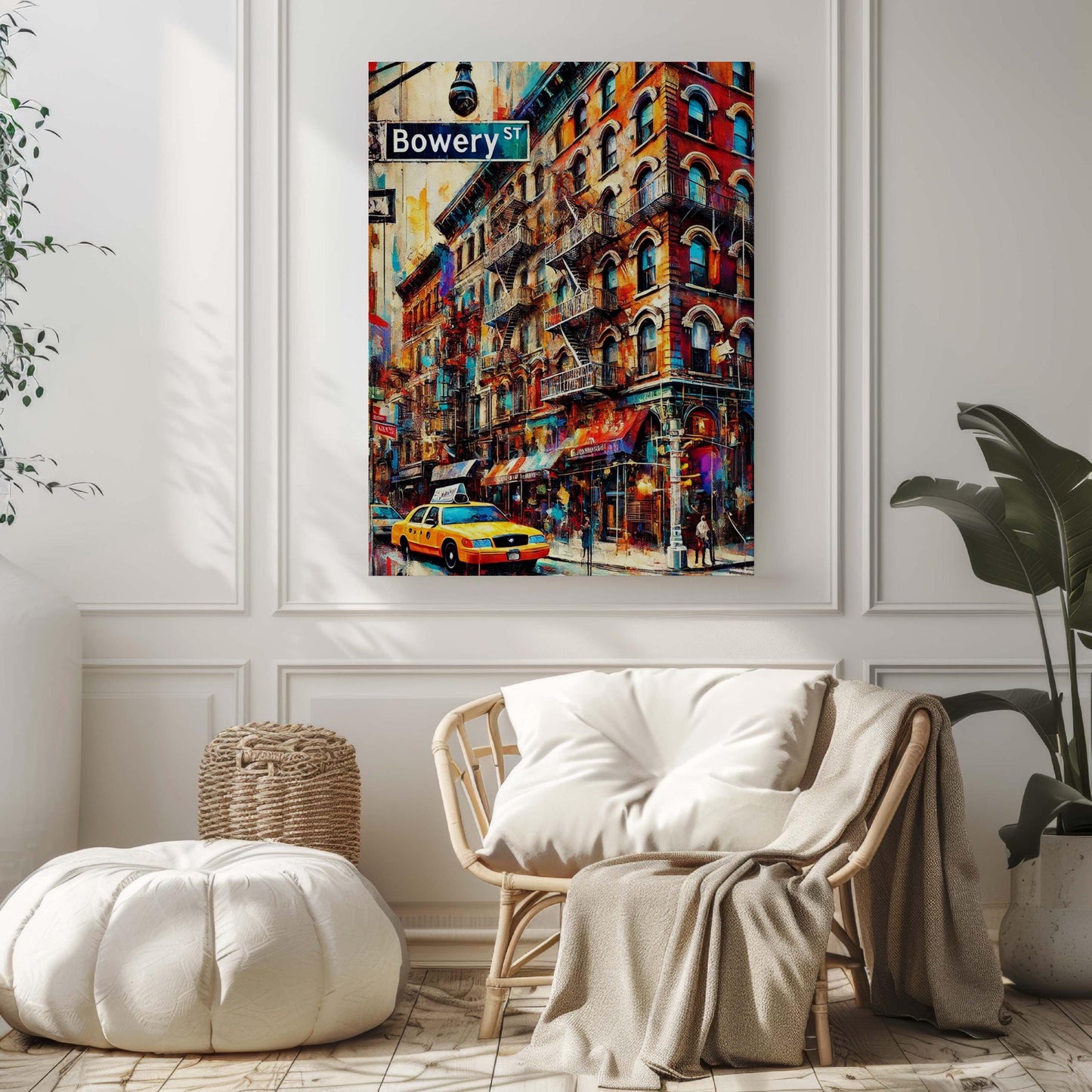 Bowery St Print - Manhattan Wall Art, NYC Travel Poster, New York City Gift & Housewarming Decor
