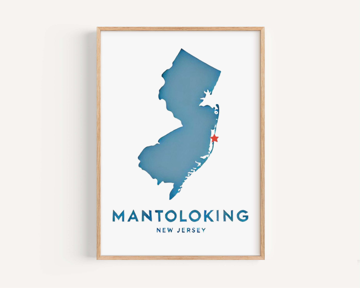 Mantoloking Print - New Jersey Wall Art, Coastal Home Decor, Travel Gift, NJ Beach Housewarming & College Dorm Decoration