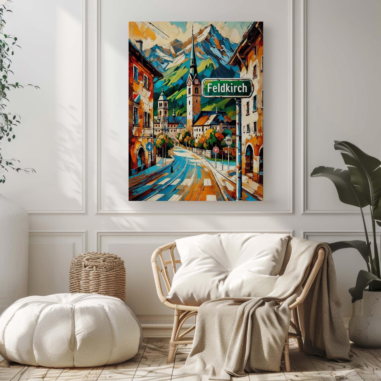 Feldkirch Art Print - Austria Travel Poster, European City Wall Art, Housewarming Gift, Feldkirch Austria Home Decor, Travel Gift