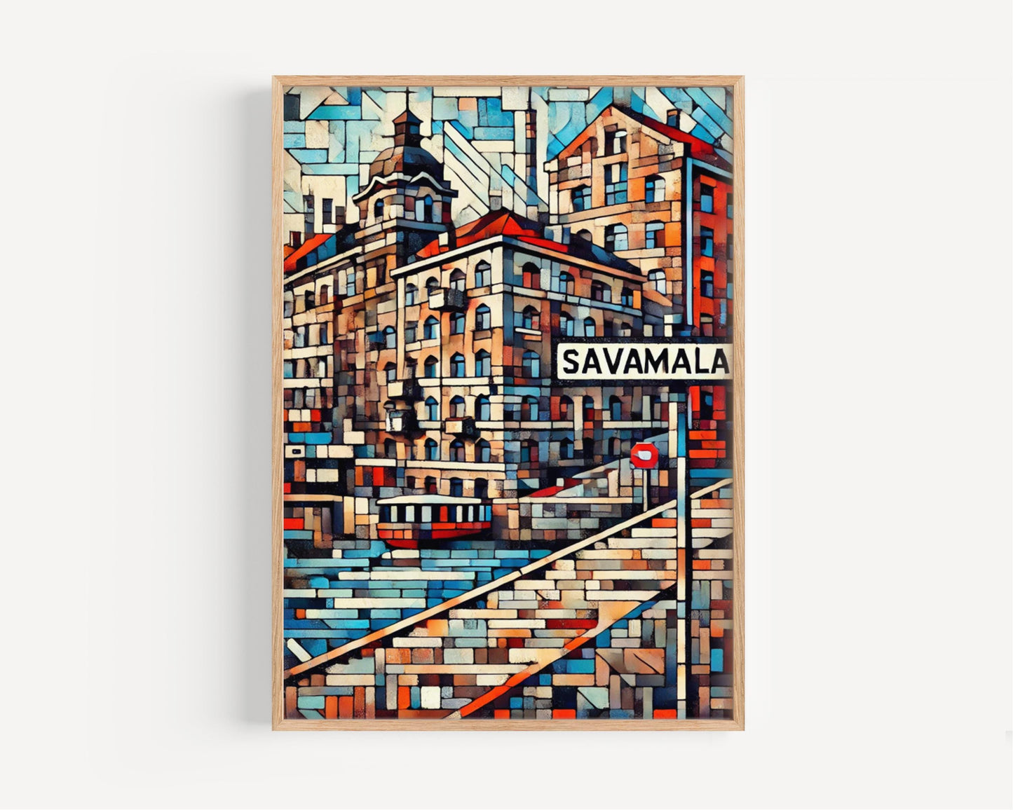 Print Savamala Wall Art - Serbian Travel Poster, European Home Decor, Serbia Souvenir & Housewarming Gift