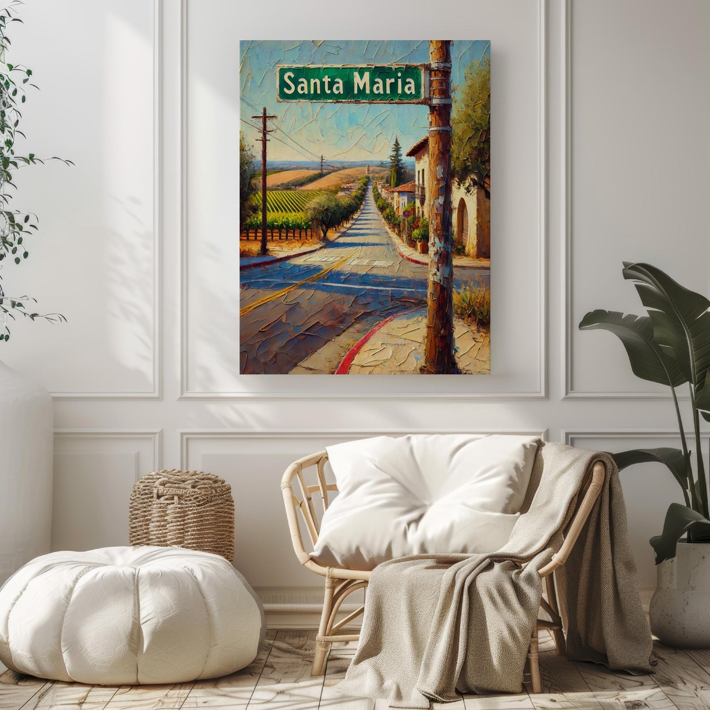 California Wall Art Santa Maria Print Travel Poster California Gift USA Home Decor Housewarming American Art
