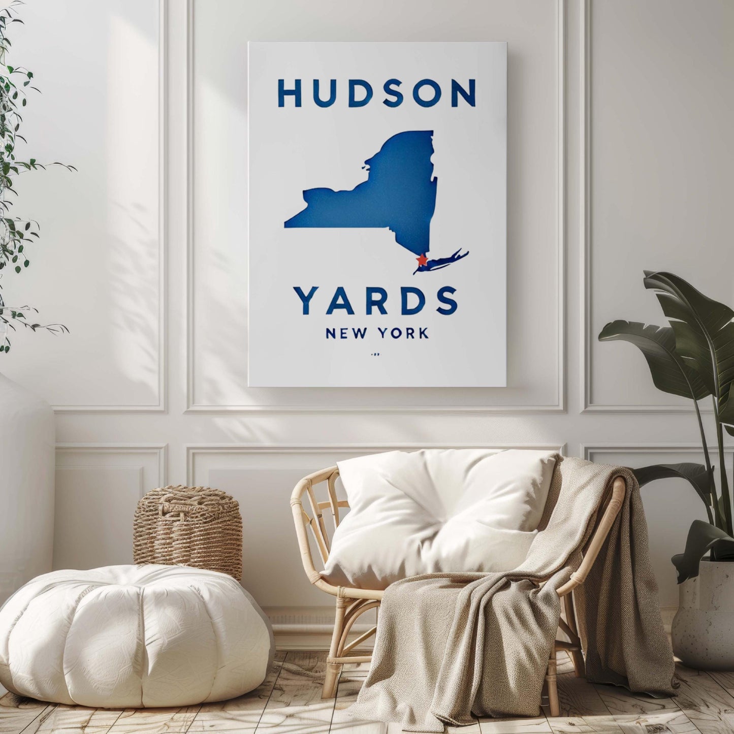New York Art Hudson Yard Wall Print, NYC Travel Home Decor, Housewarming & College Gift, Modern Cityscape Illustration, NY Apartment Artwork