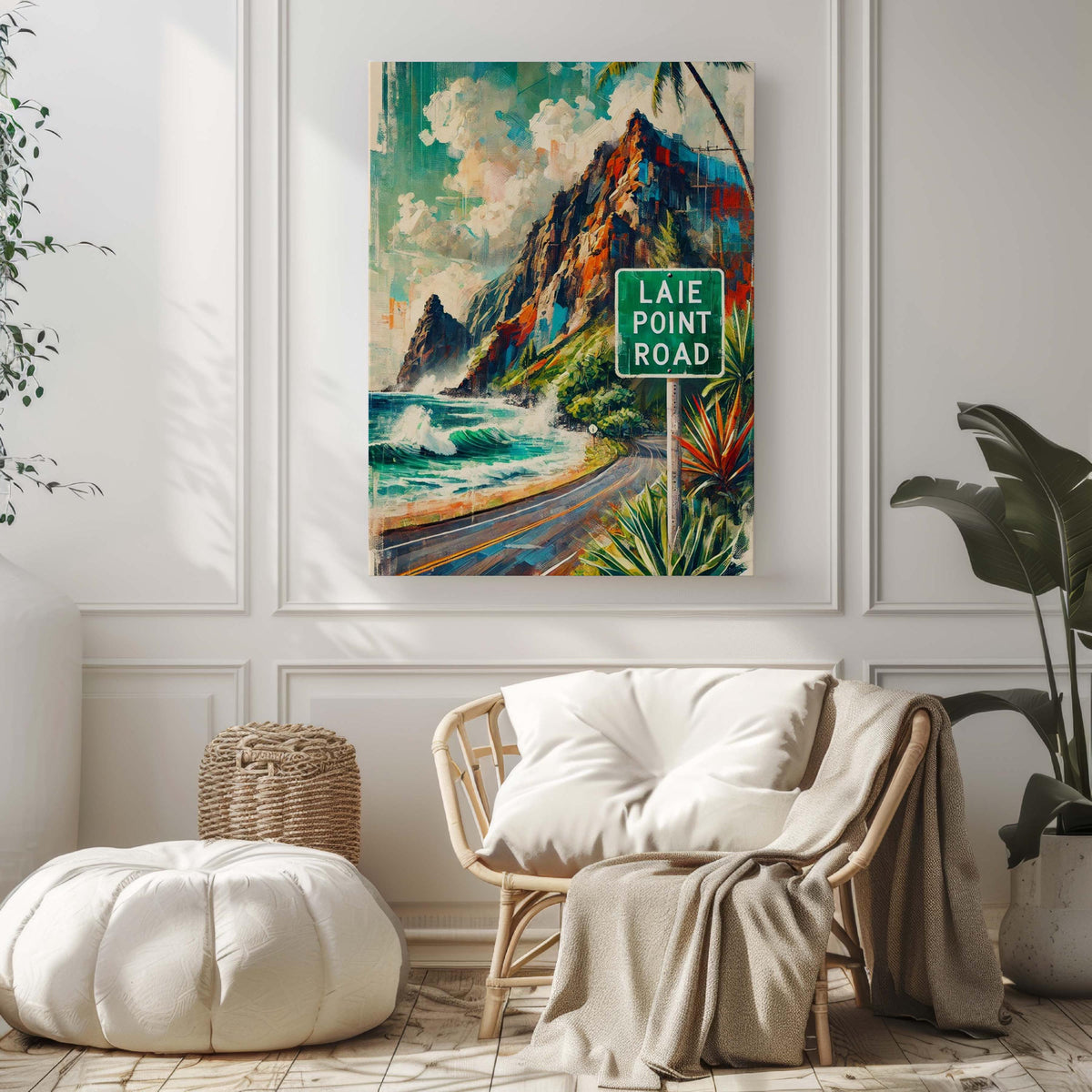 Laie Point Road Wall Art - Oahu, Hawaii, USA