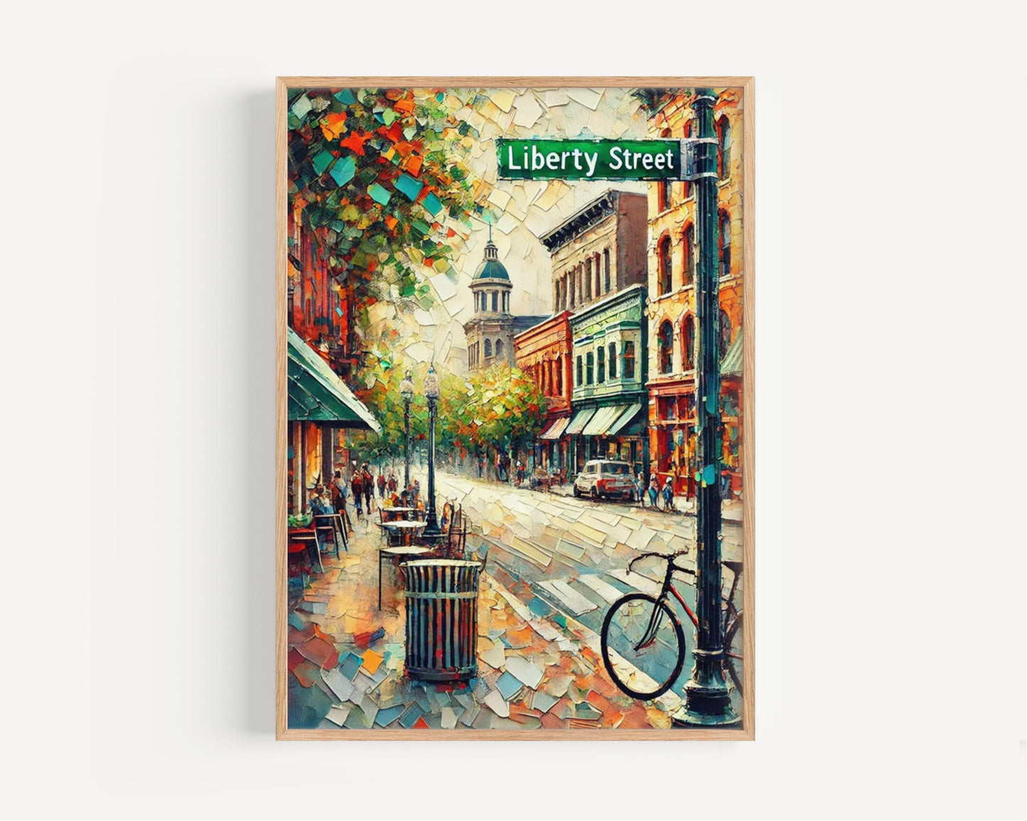 Liberty Street Wall Art, Michigan Print, USA Art, “City” Gift, Travel Souvenir, Travel Poster, “State” Art, PERSONALIZED GIFT