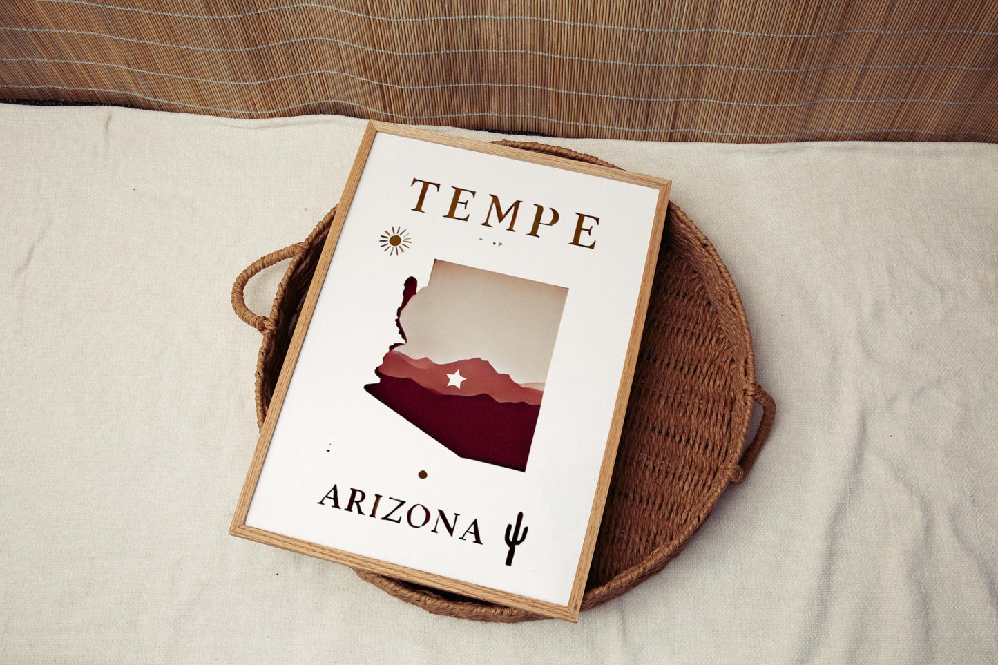 Tempe Print Arizona Wall Art, Travel Decor, College Room Gift, Housewarming & Home Decor, Tempe Arizona Artwork, Unique Arizona Gift