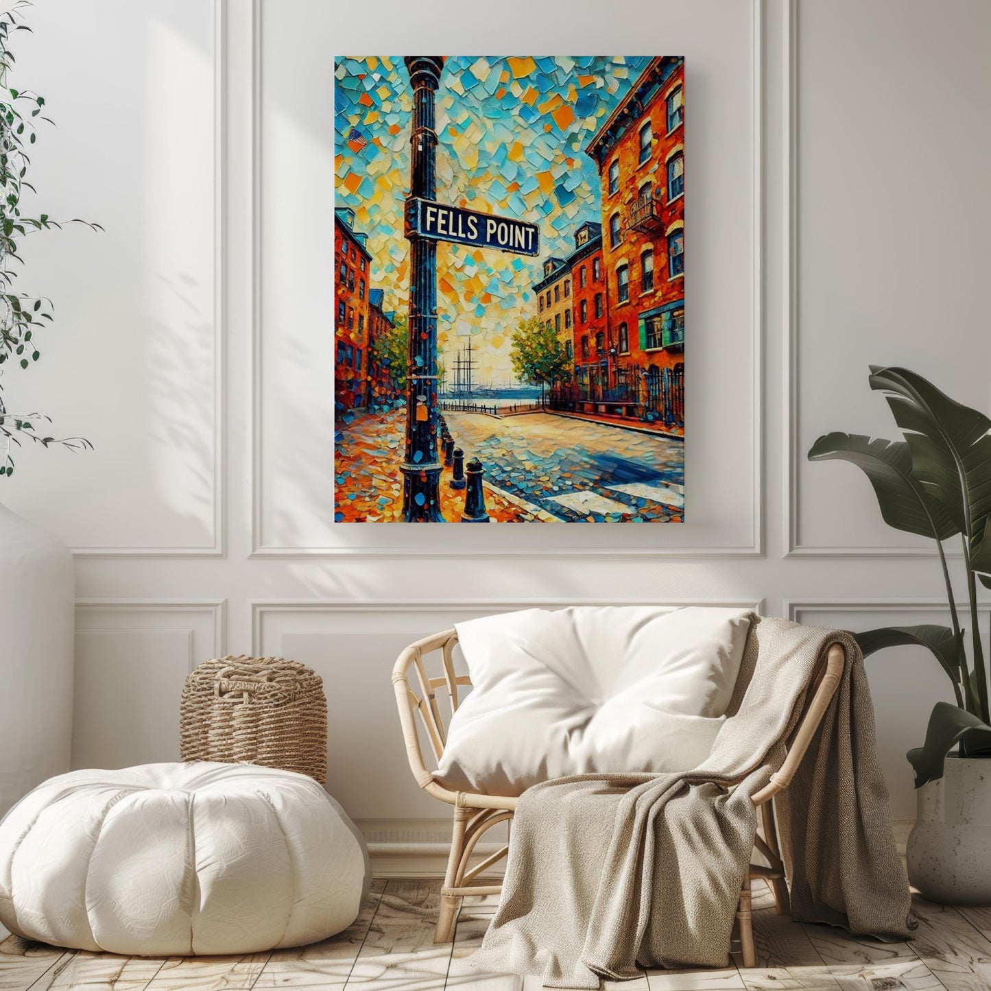 Baltimore Fells Point Wall Art Print - Maryland Travel Poster, Housewarming Gift, Baltimore City Decor