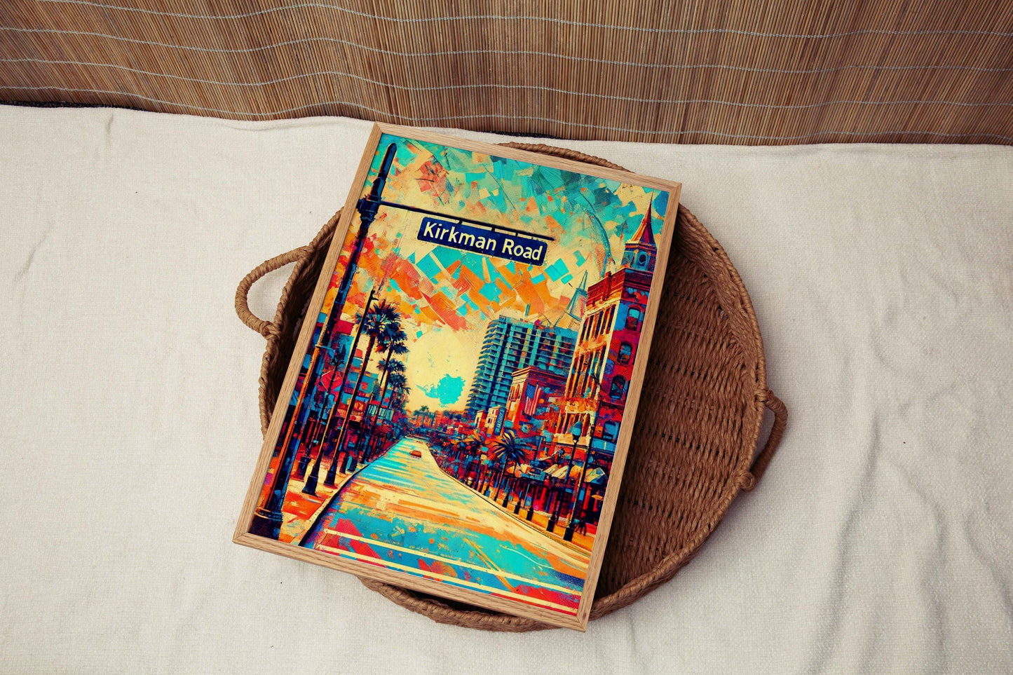 Kirkman Road Print – Orlando Wall Art, Florida Travel Poster, Travel Print Gift, Housewarming Decor, Florida Art for Home & Office