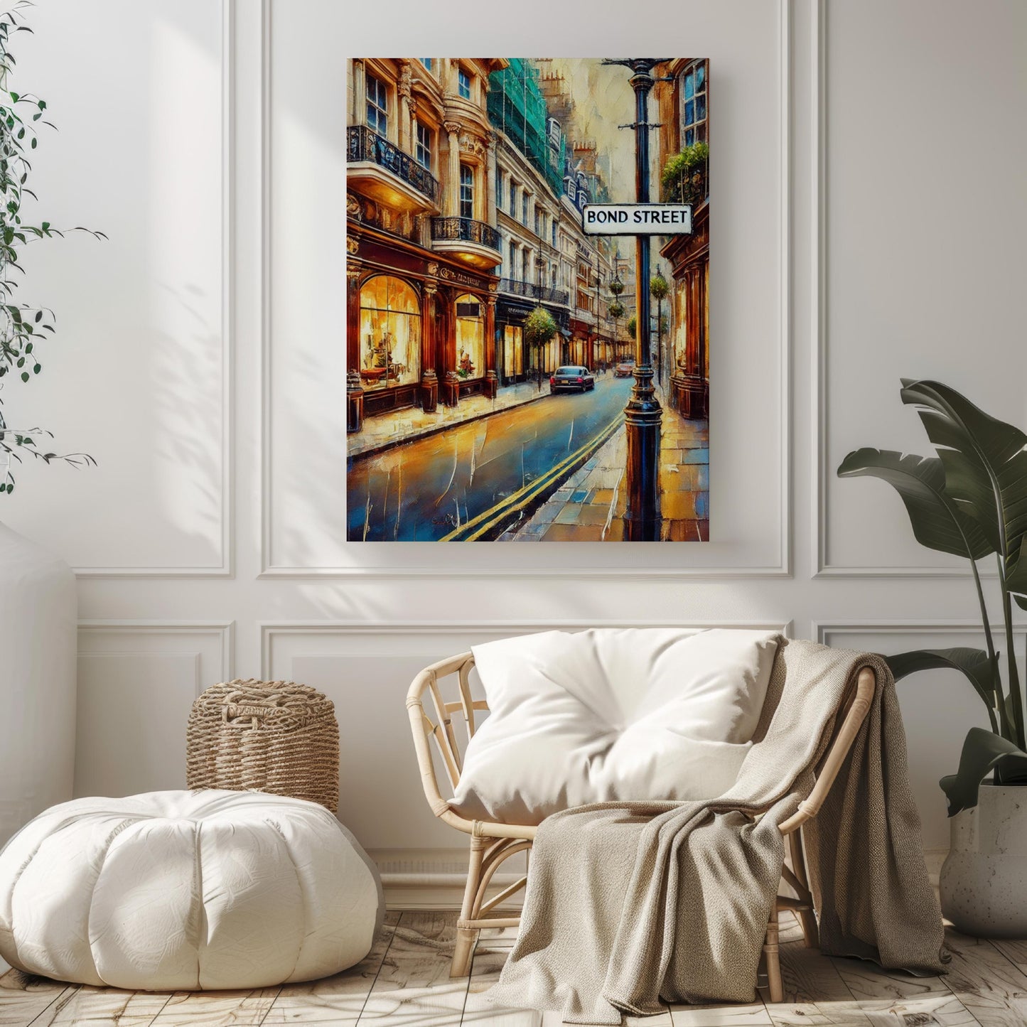 London Bond St Wall Art Print - Travel Poster, European Gift, Housewarming Decor, London Cityscape, Modern Travel Artwork