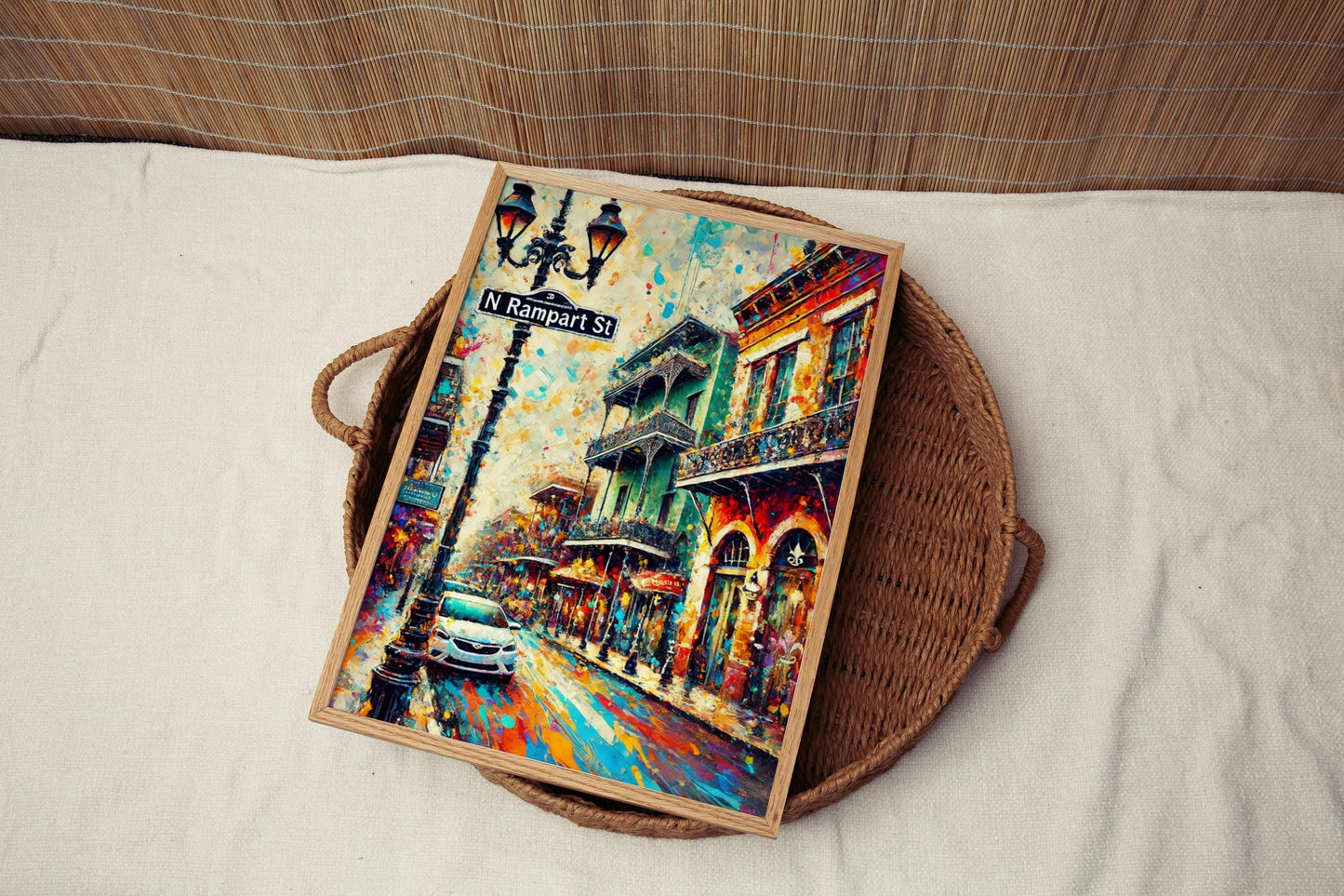 New Orleans N Rampart St Wall Art, Louisiana Travel Print, New Orleans Street Poster, Unique Louisiana Gift, Home Decor