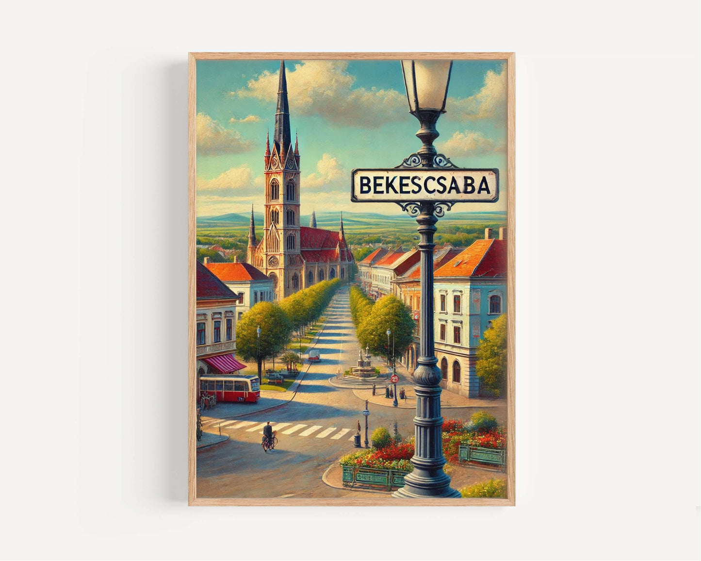 Bekescsaba Art Print - Hungary City Wall Art, Travel Poster, Housewarming Gift, Bekescsaba Travel Decor, Hungary Artwork, Cityscape Print