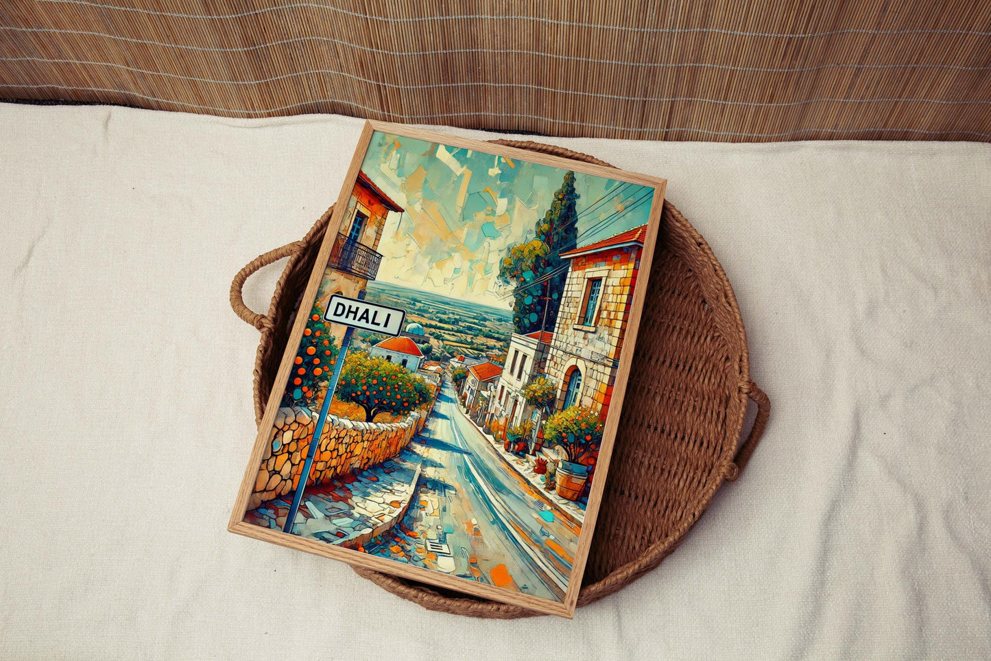 Dhali Art Cyprus Wall Print - Travel Poster & European Artwork, Housewarming Gift, Modern City Decor