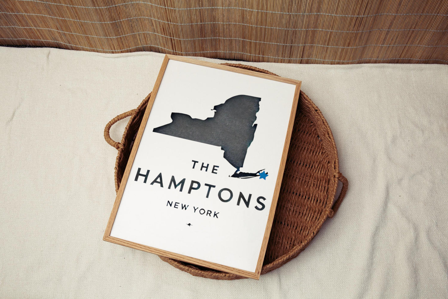 New York Hamptons Wall Art Print, Travel Home Decor, NY Gift & Housewarming Present, College Dorm Room Decoration