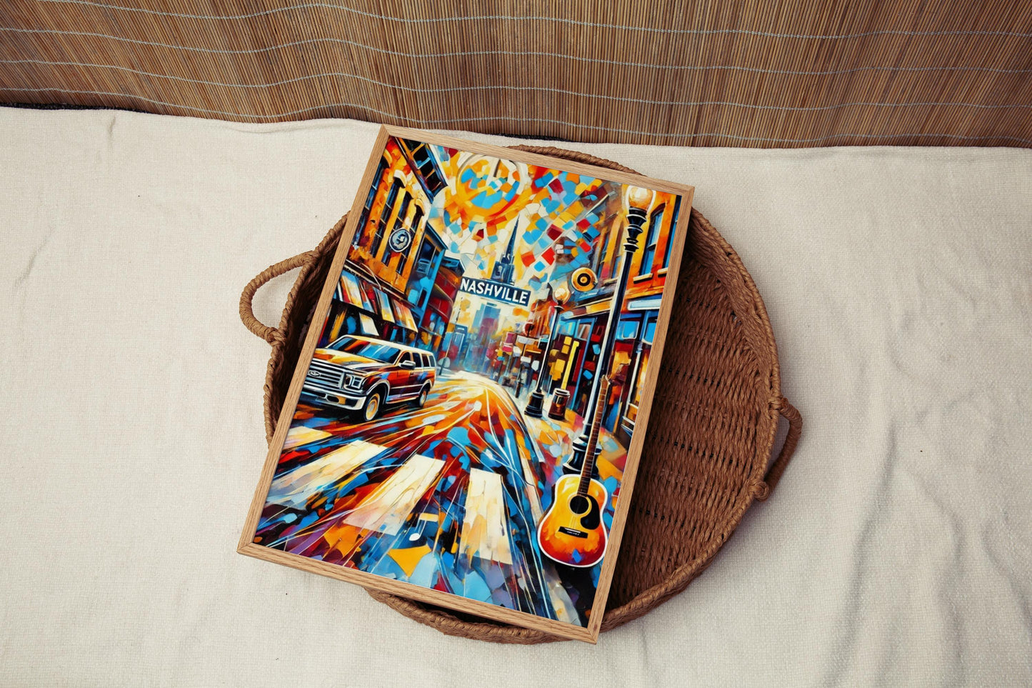 Tennessee Nashville Wall Art Print - Travel Poster & Housewarming Gift, USA Souvenir, Tennessee Home Decor