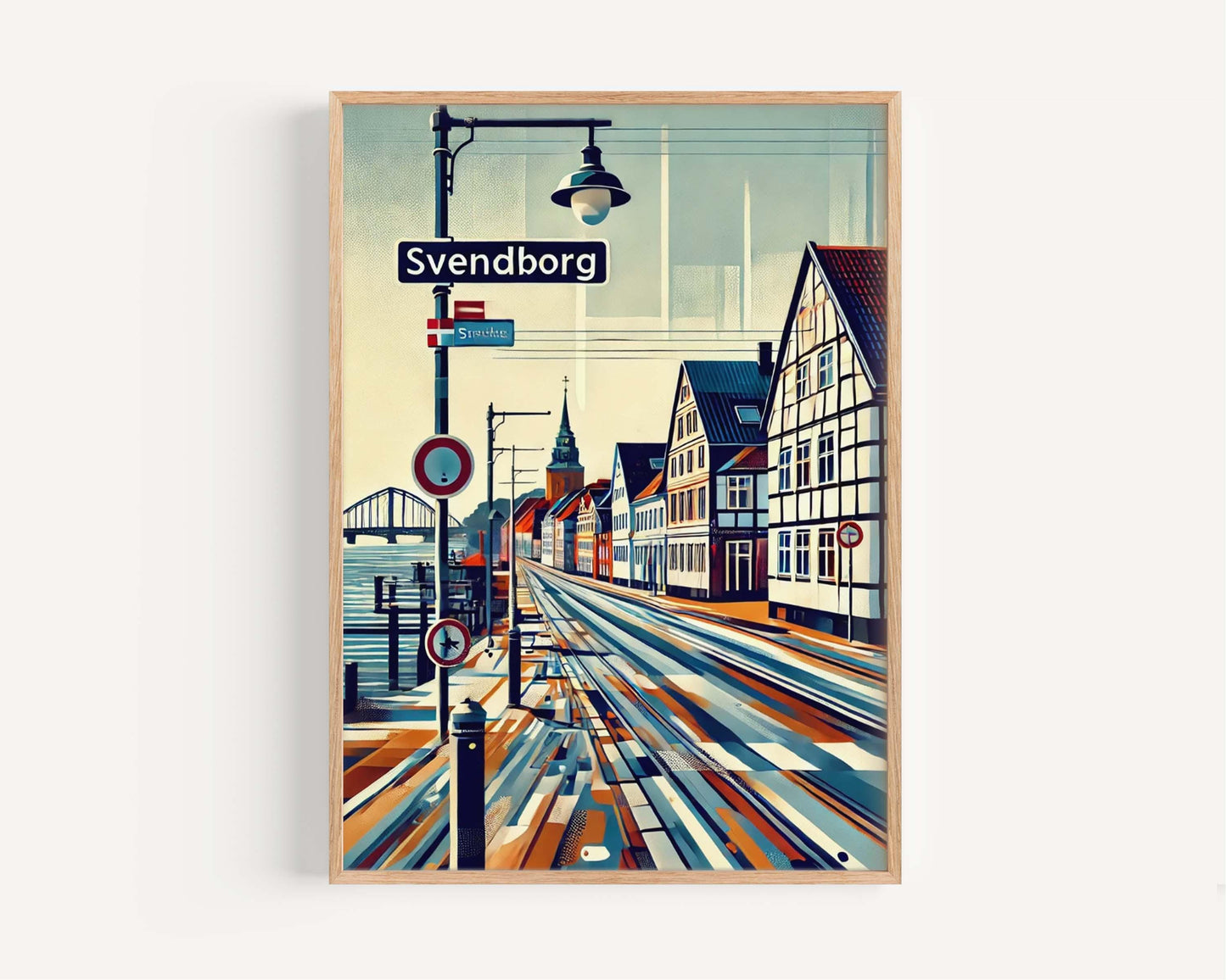 Svendborg Art Wall Print – Denmark City Travel Poster, European Home Decor, Housewarming Gift, Scandinavian Wall Art, Svendborg Travel Print