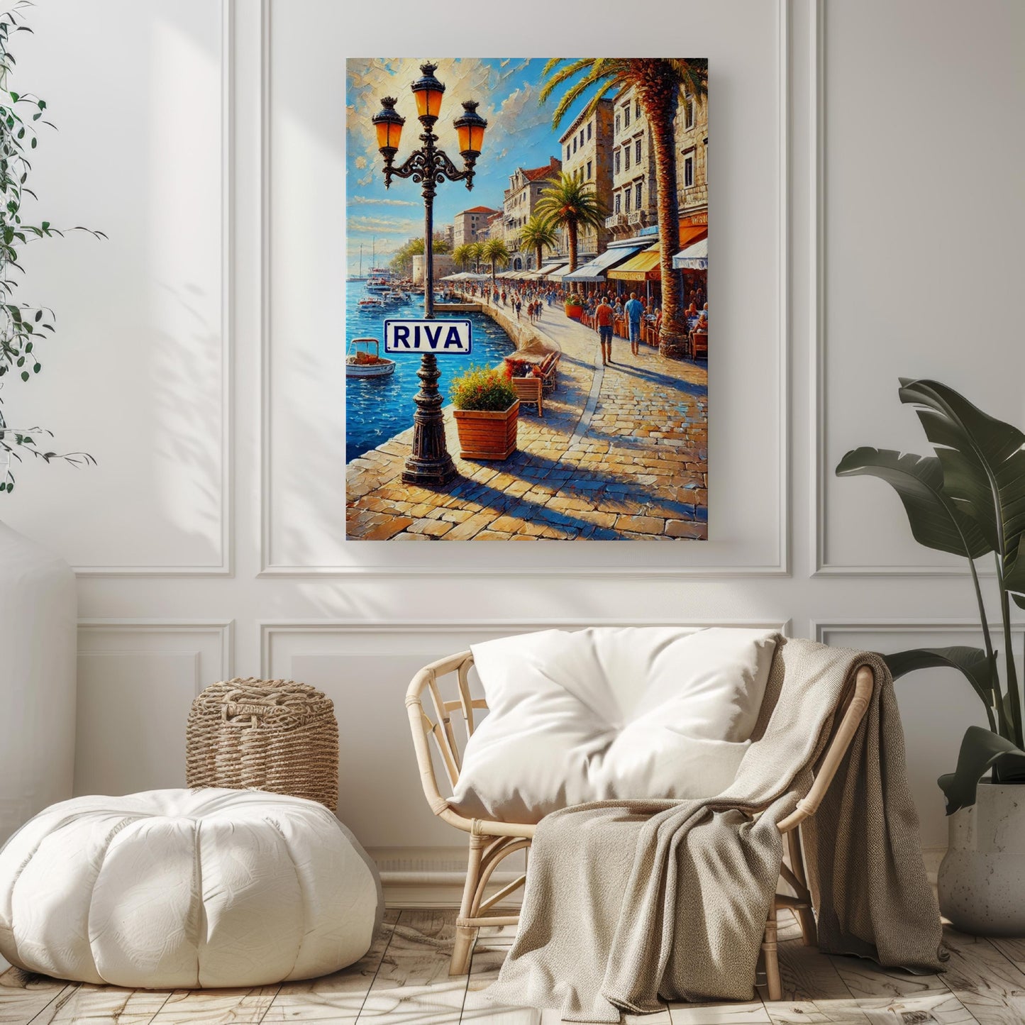 Riva Wall Art Print - Rijeka Travel Poster, Croatia Decor, Croatian Souvenir, Housewarming Gift, Coastal City Artwork, Travel Gift Idea