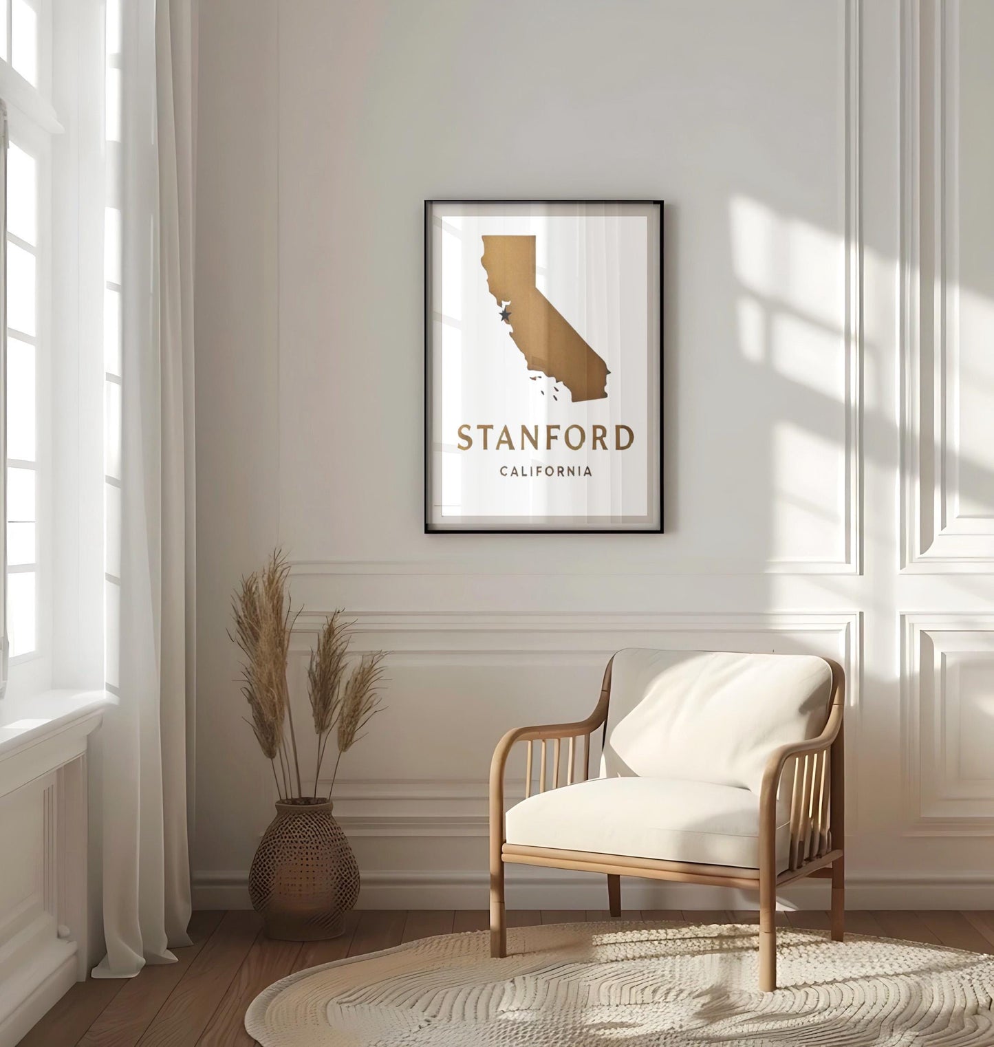 Stanford Wall Art Print – California Travel Decor, College Gift, Housewarming & Cali Souvenir Home Decoration