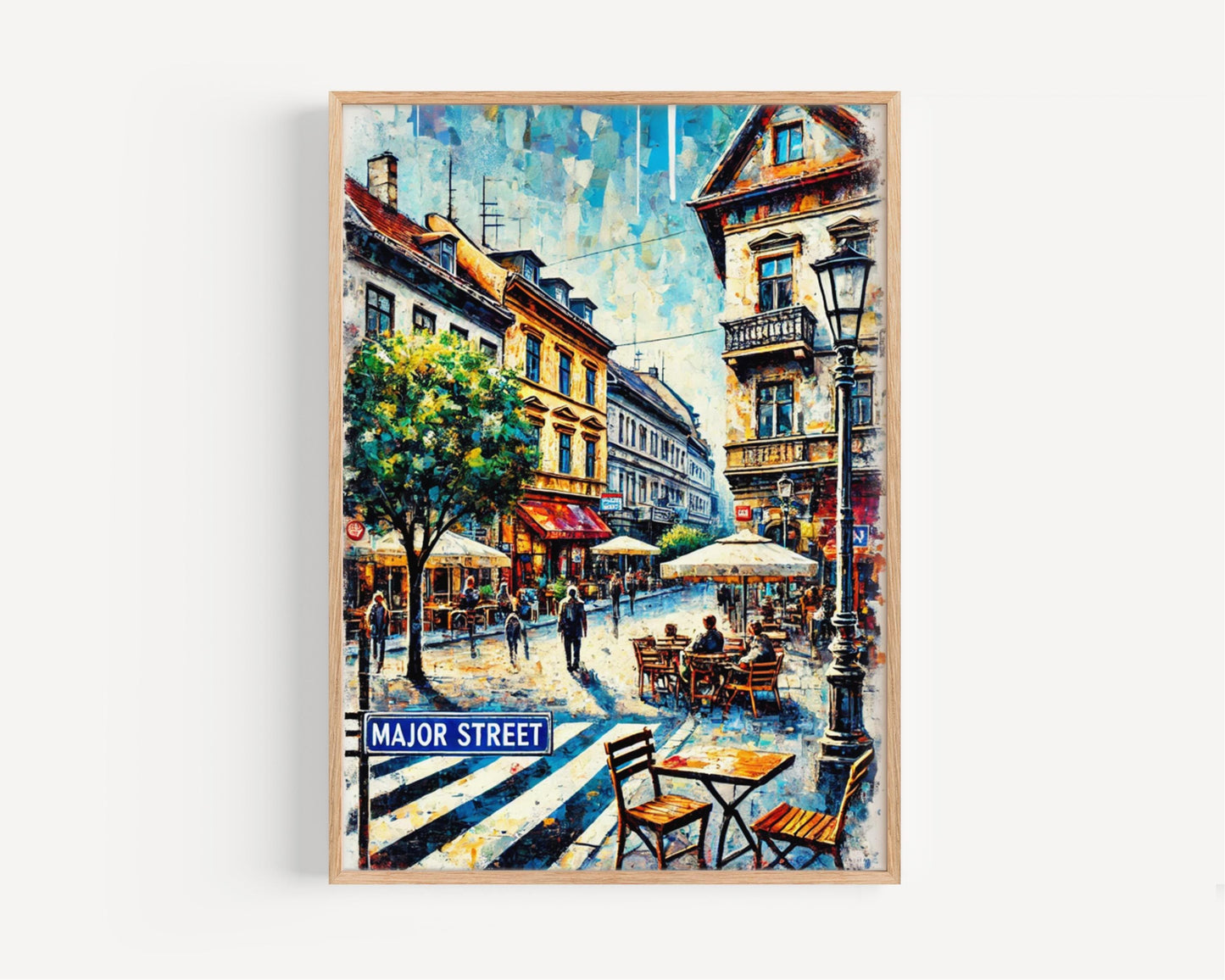 Tihany Wall Art Major Street Print Travel Poster Hungary Artwork Housewarming Gift Tihany Decor