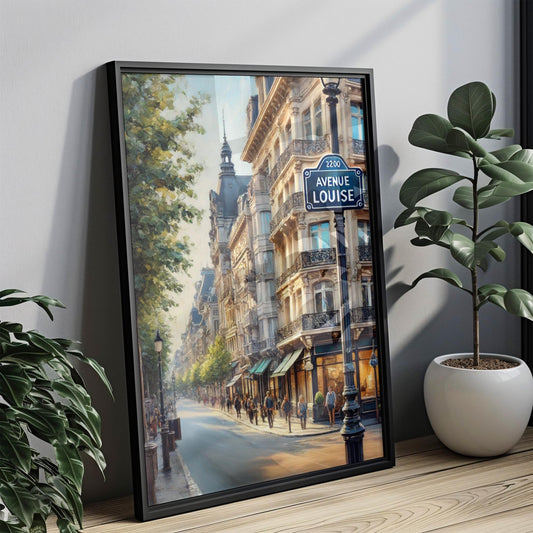 Print of Ave Louise Wall Art – Brussels Travel Poster, Belgium Souvenir, Housewarming Gift, Avenue Louise Decor, Travel Print for Home