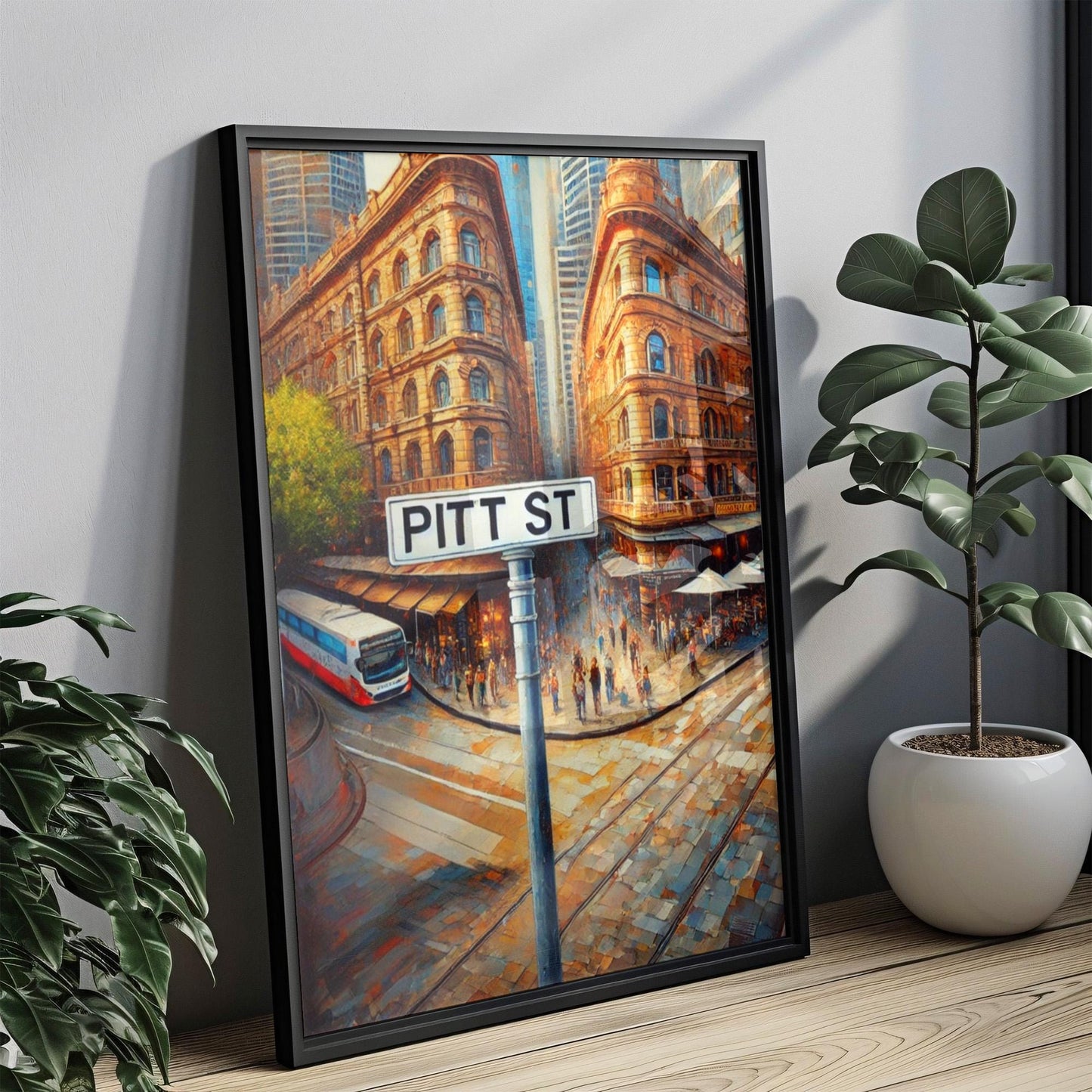 Sydney Pitt Street Wall Art Print, Travel Poster, Australia Home Decor, Sydney Gift & Housewarming Idea, Modern Aussie Cityscape Artwork
