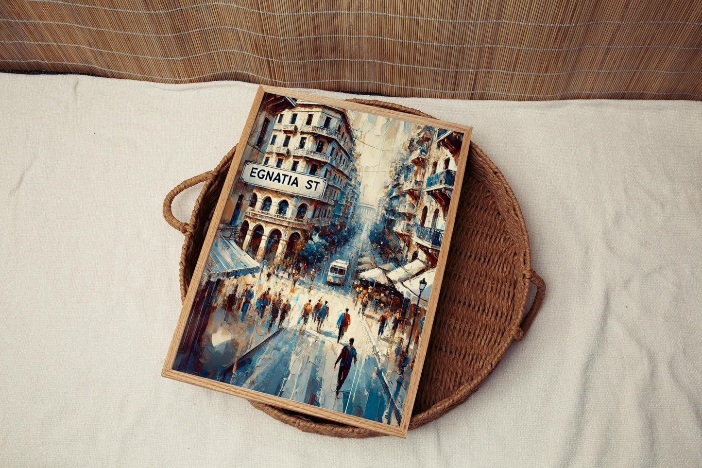 Egnatia Street Wall Art, Thessaloniki Print, Greece Urban Decor, Travel Souvenir, Cityscape Poster, Greek Street Scene, Gift for Travelers
