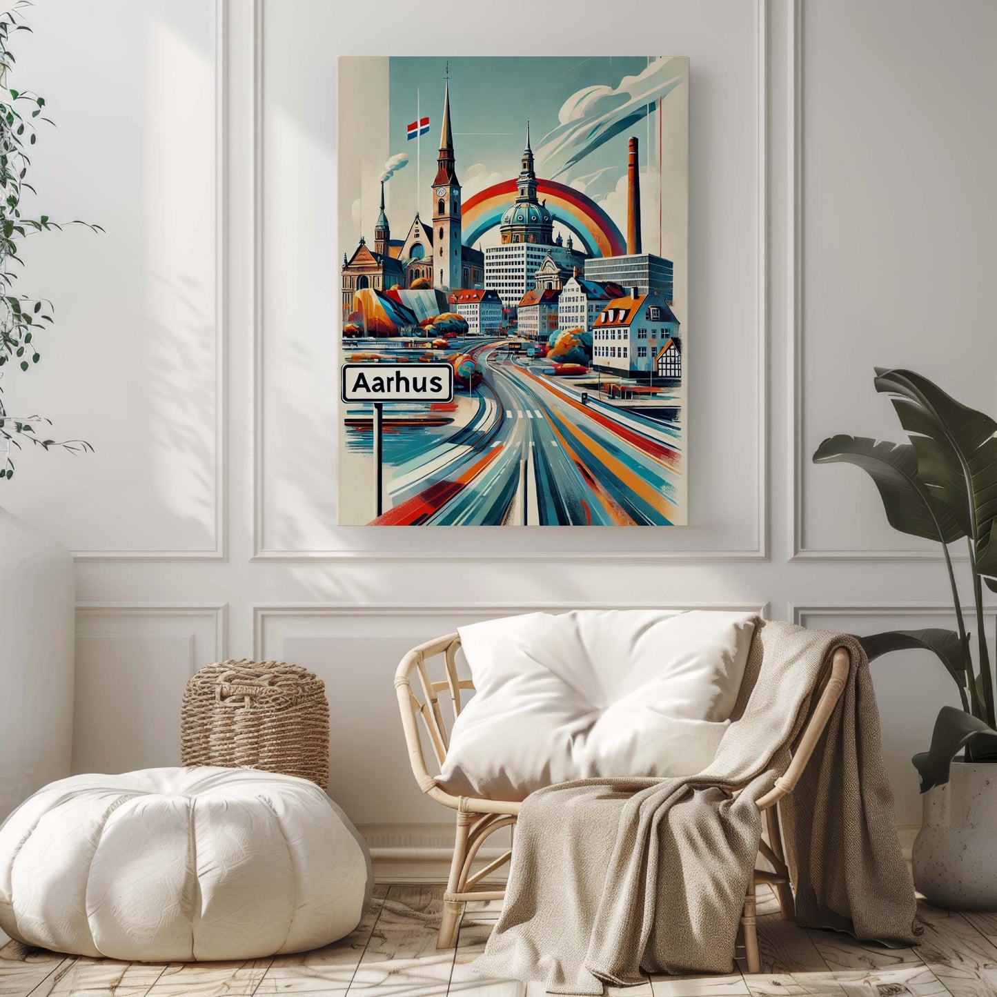 Aarhus Art Print - Denmark City Wall Art, Travel Poster, Scandinavian Home Decor, Aarhus Gift, European Artwork, Housewarming Present