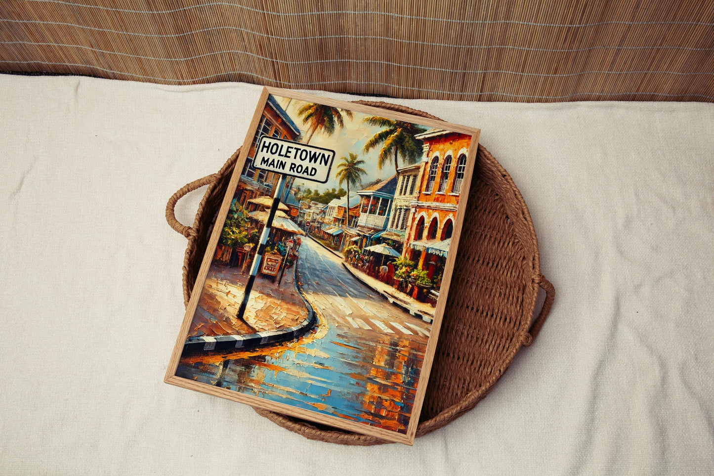 Holetown Main Road Wall Art, Barbados Travel Poster, Street Sign Art, Personalized Gift, Holetown Print, Coastal Scene, Fine Art Paper