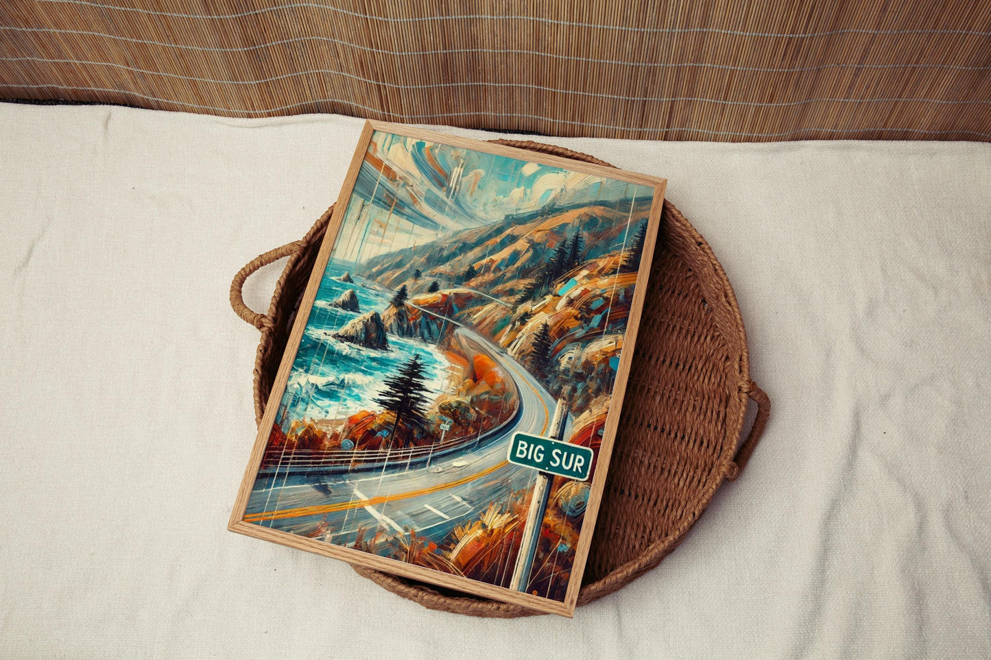 US Big Sur Wall Art Print - California Travel Poster, Housewarming Gift, Cali Souvenir, Coastal US Decor, Scenic Travel Print