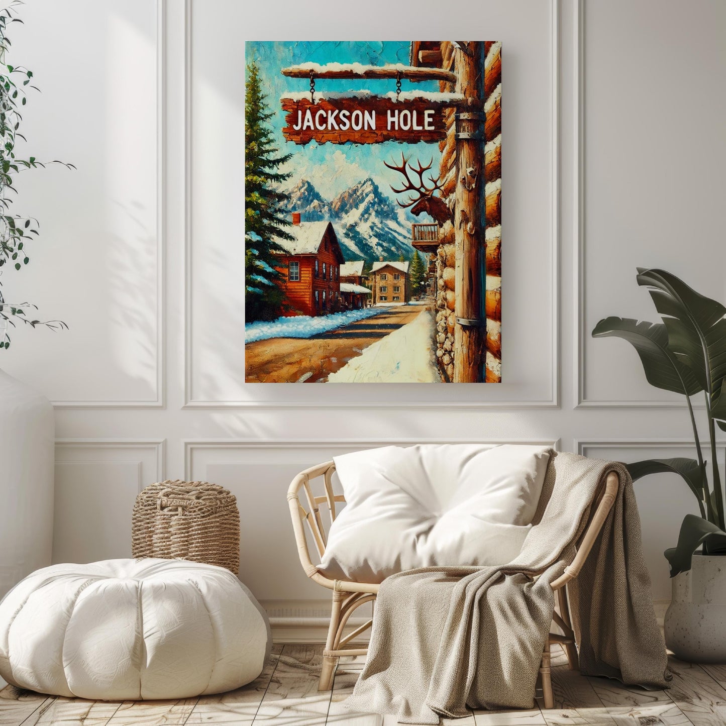 Wyoming Wall Art Jackson Hole Print Travel Poster USA Art Housewarming Gift American Decor