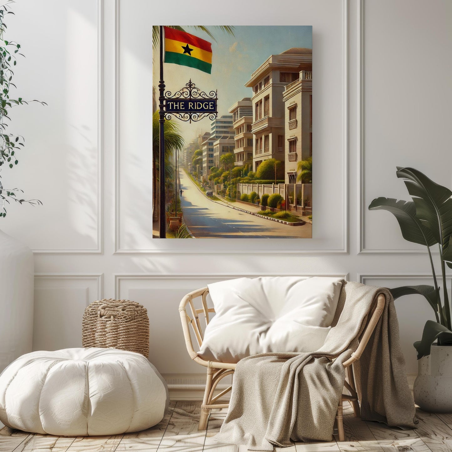 The Ridge Wall Art Print - Accra Travel Poster, Ghana Souvenir, Housewarming Gift, Stylish Ghana Art Decor