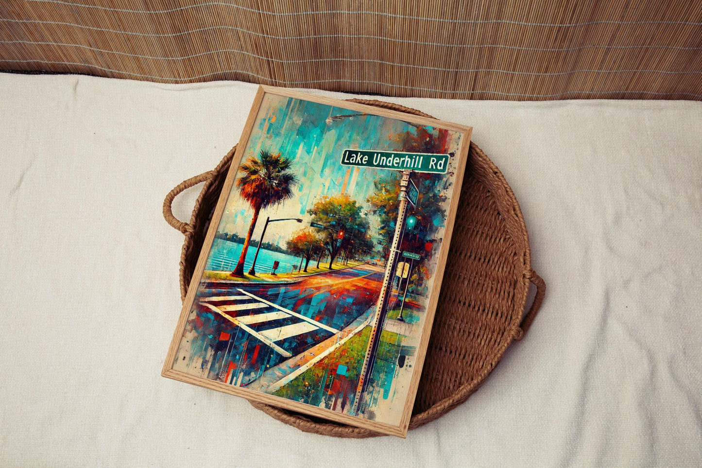 Lake Underhill Road Wall Art, Orlando Travel Print, Florida Art Poster, Travel Decor, Housewarming Gift, Florida Gift, City Map Print